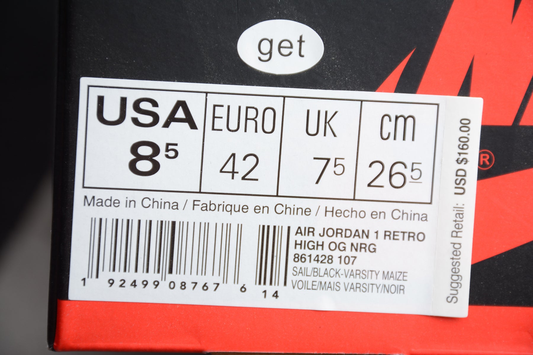 Air Jordan 1 Retro High OG White/Black - Image 6