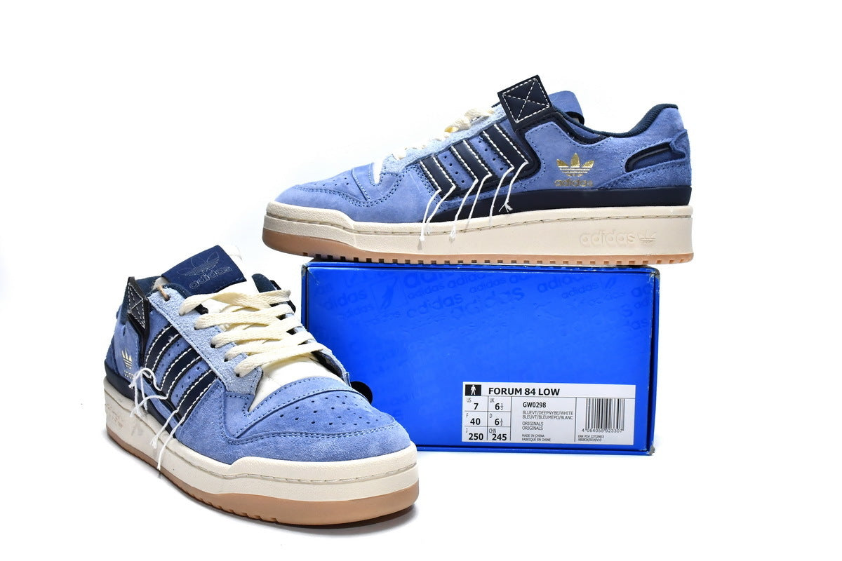 GW0298 adidas Forum Plus 84 Low Blue Gum - Image 5