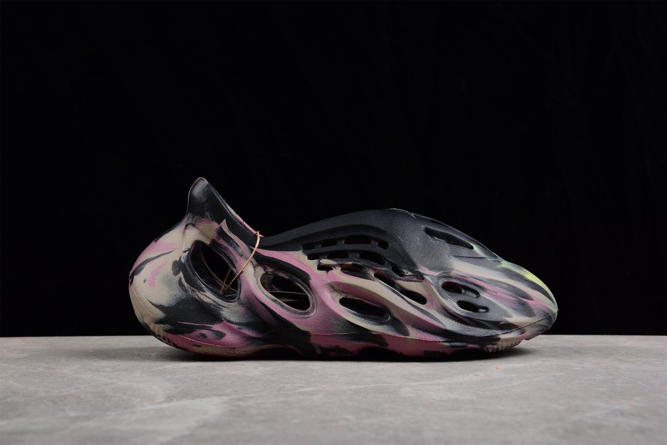 Colorful shoe on a black background