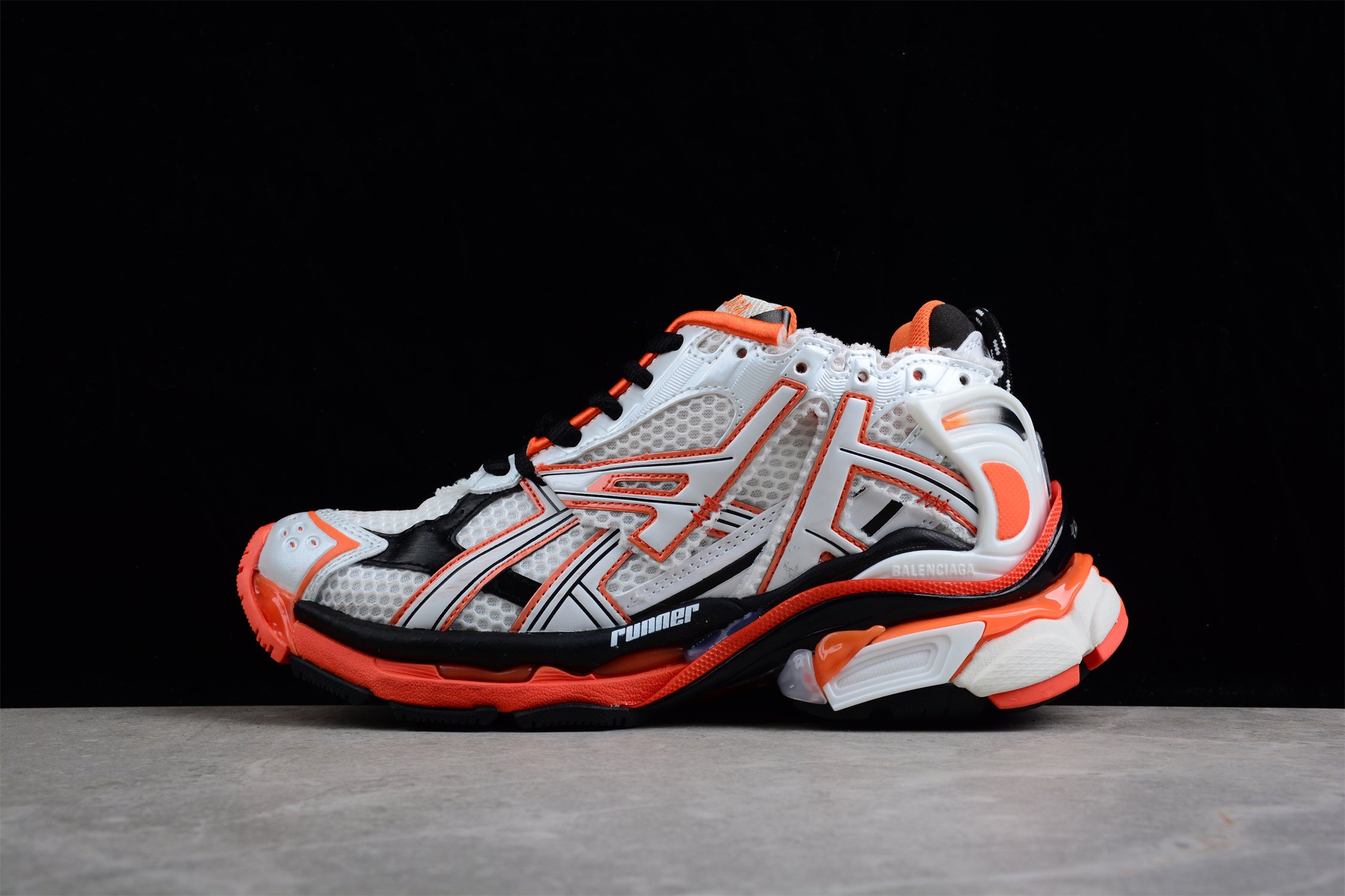 Balenciaga Runner Sneaker White Orange - Image 2