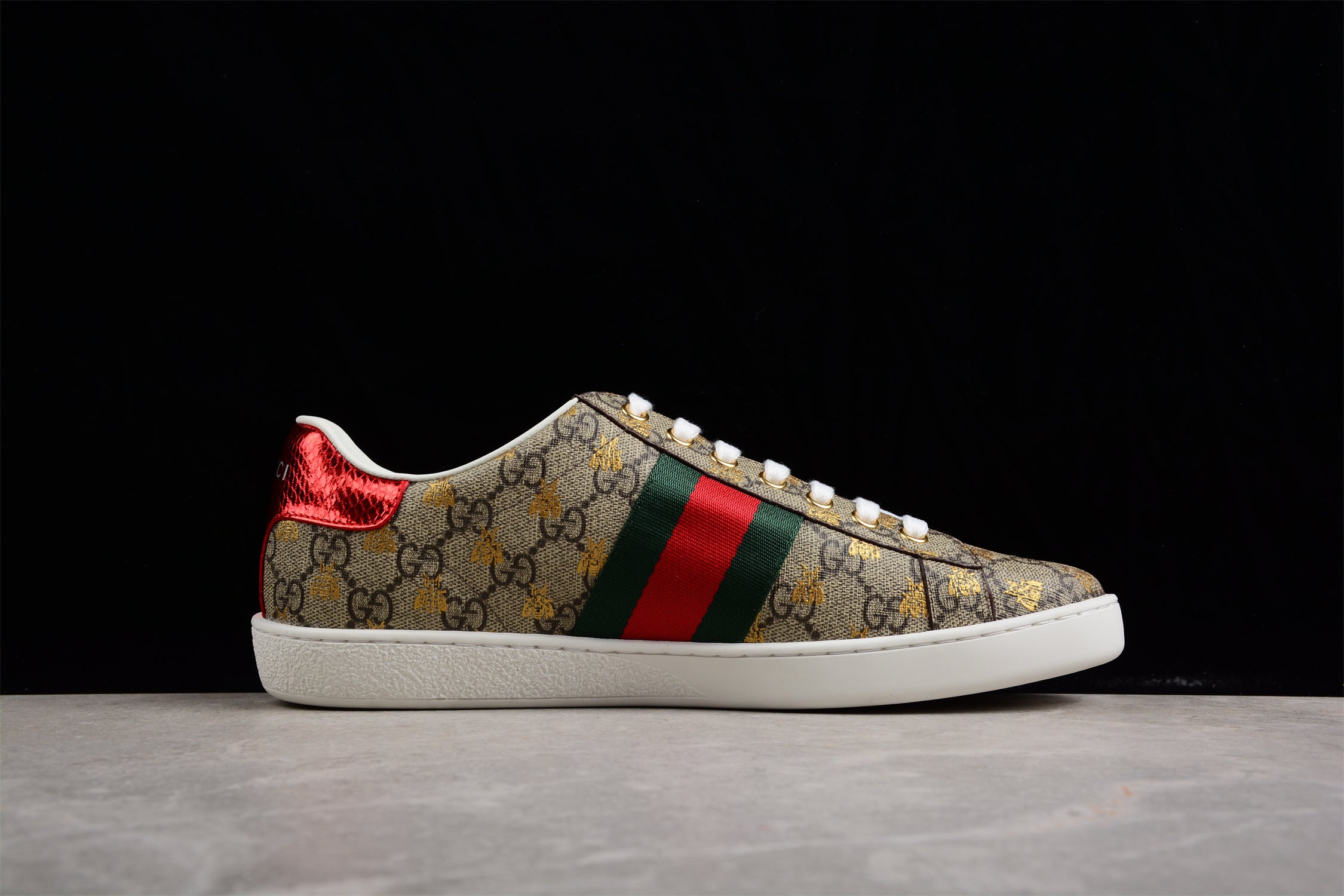 GUCCI ACE EMBROIDERED LOW-TOP