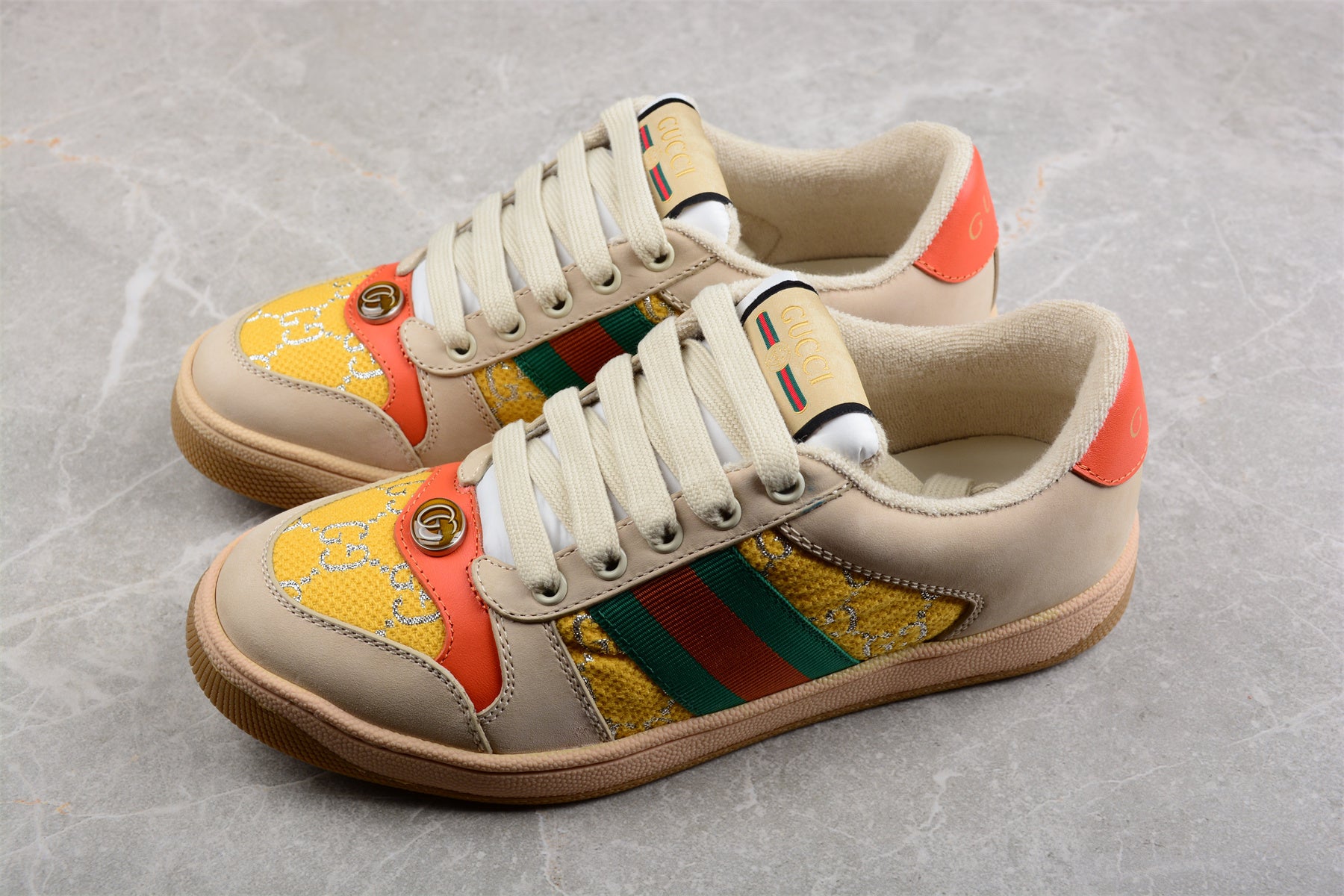 GUCCI Lame Web Screener Sneakers Dusty - Image 3