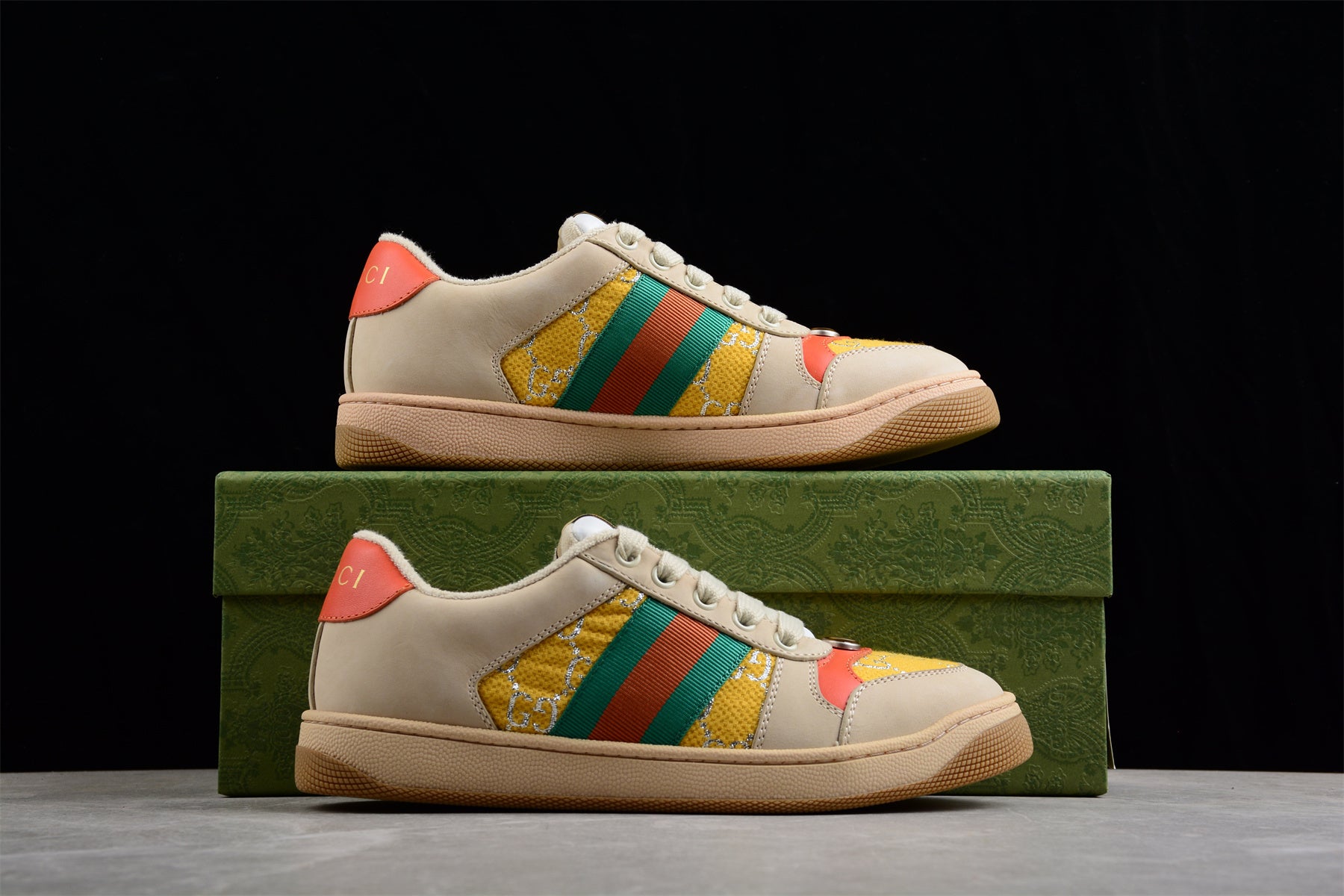 GUCCI Lame Web Screener Sneakers Dusty - Image 4