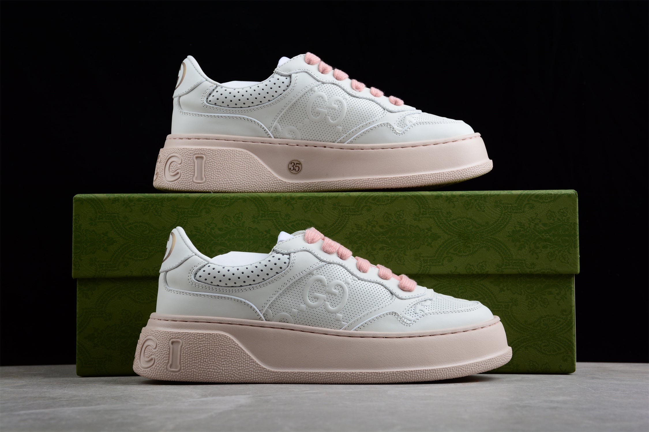 GUCCI Women 'Calfskin GG Tennis' - Image 4