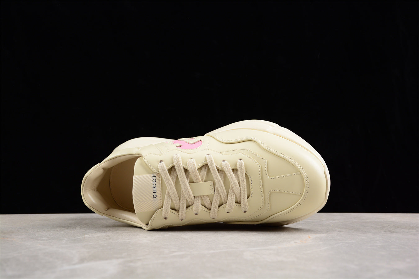 GUCCI Rython Women's Ivory Leather Sneakers - Image 5