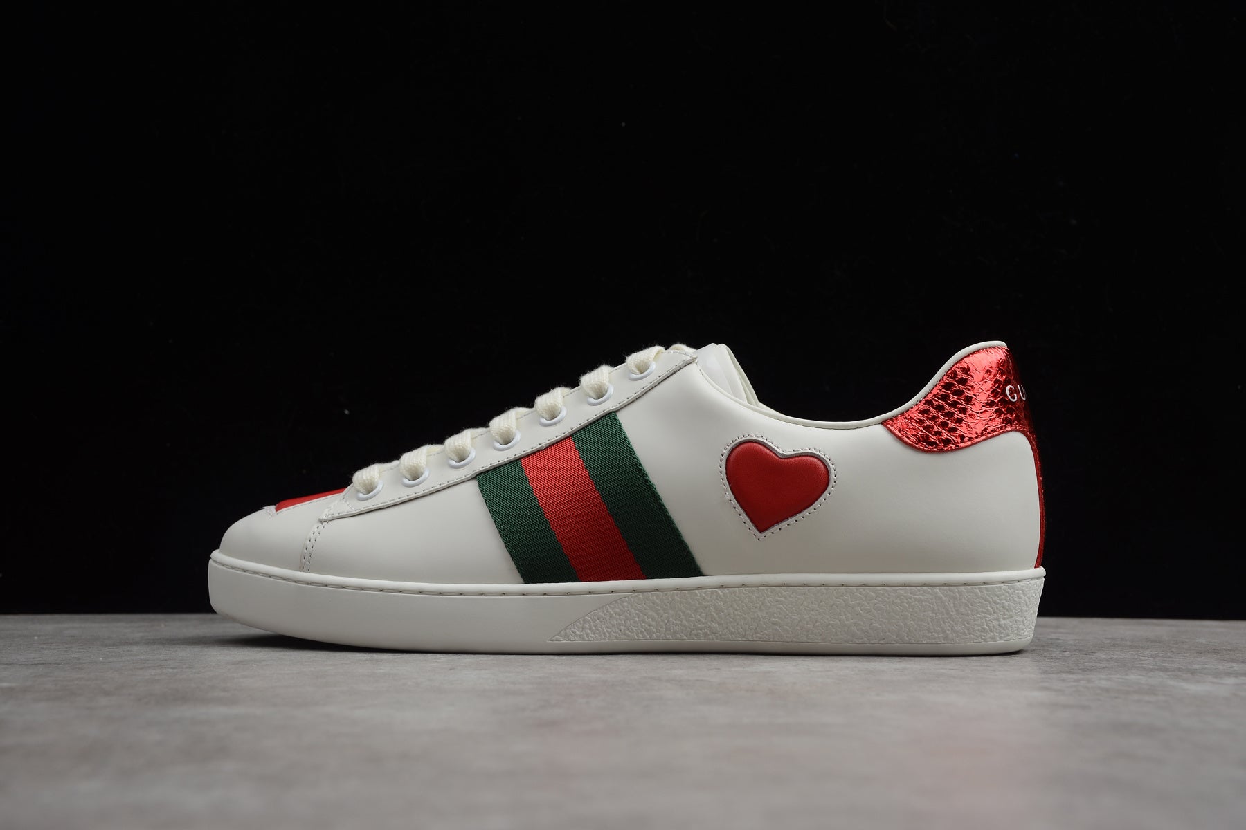Gucci Ace Embroidered Hearts (Women's) - Image 2