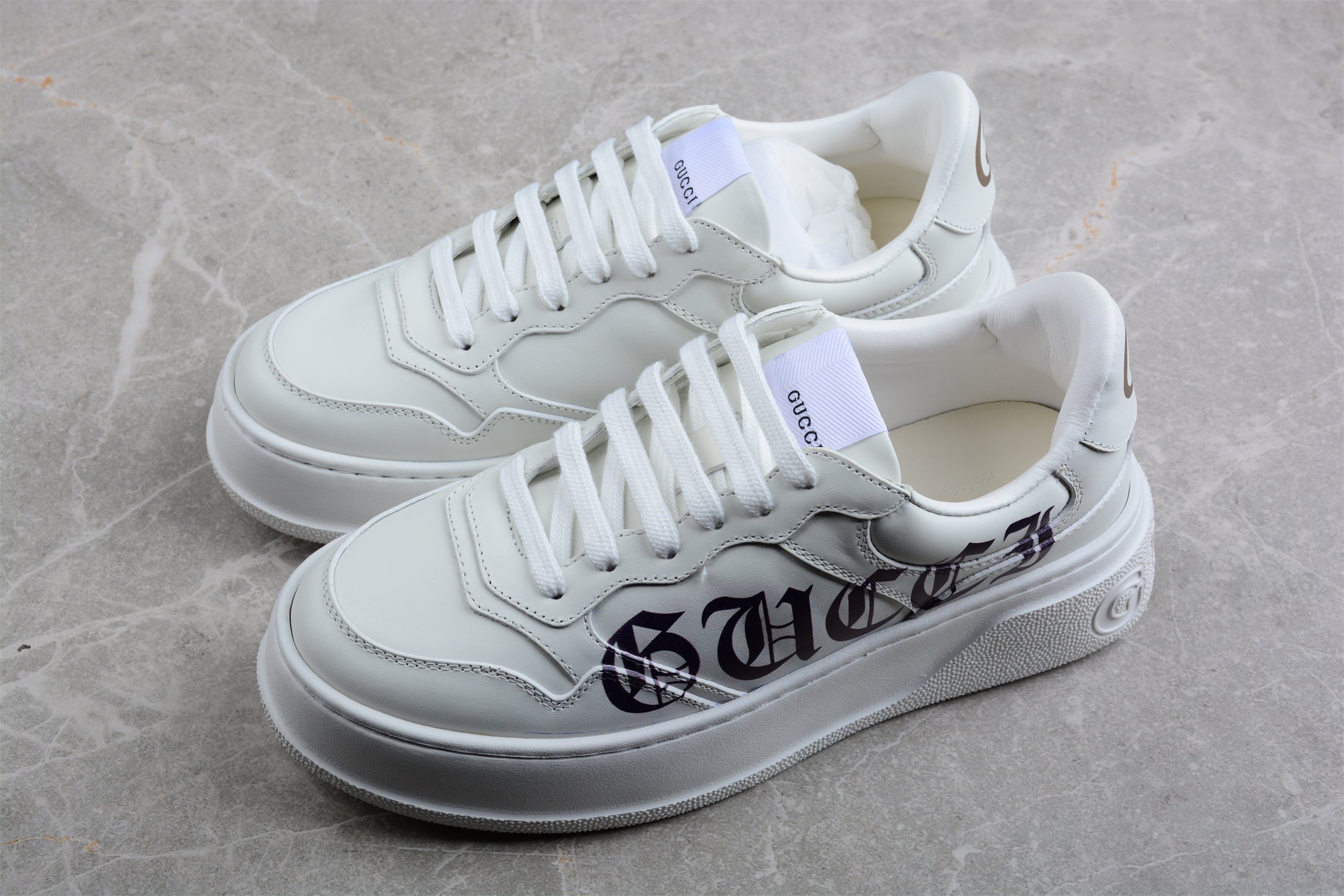 Gucci Blooming Love Sneakers 'White Black' - Image 3