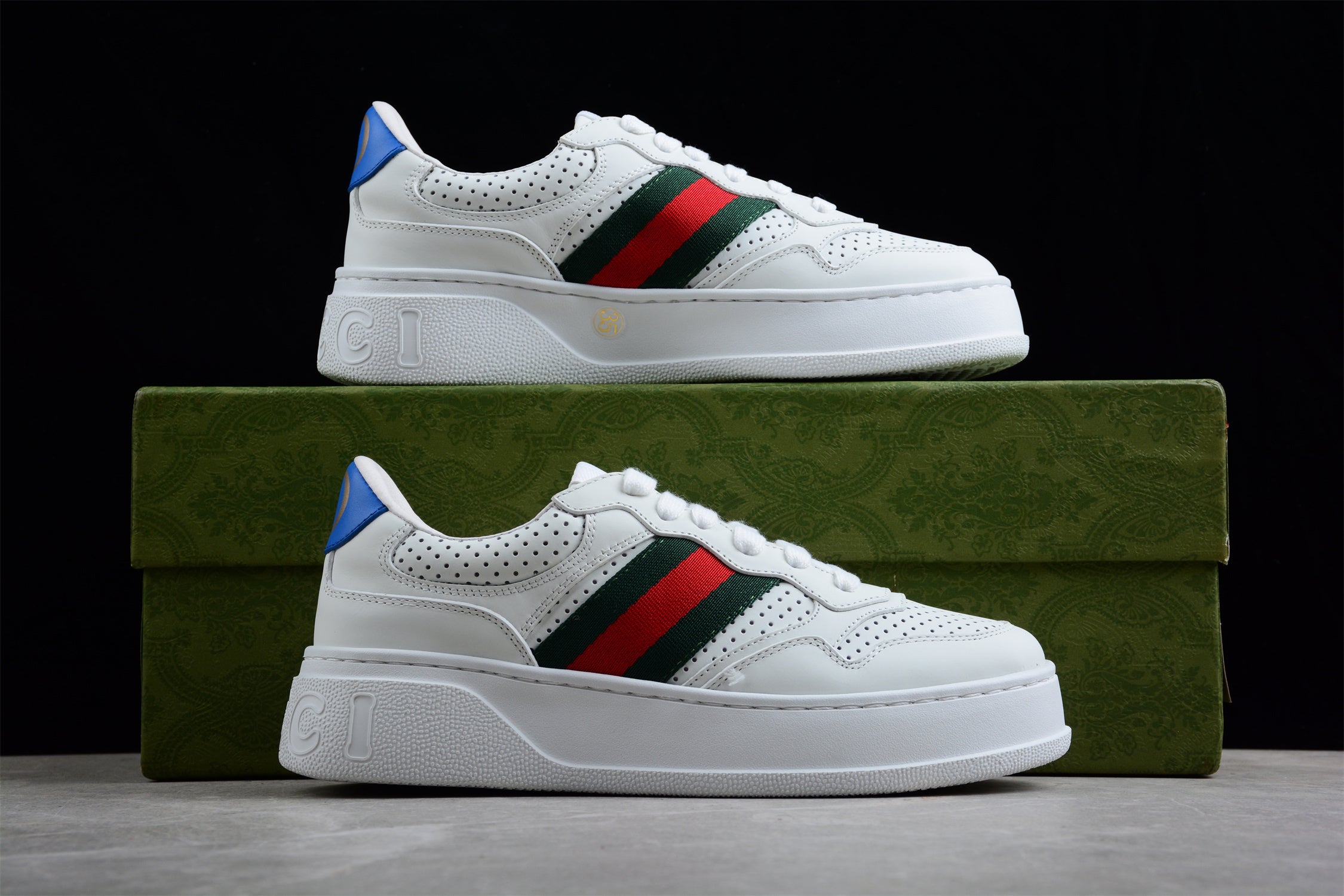 Gucci Chunky GG Web Sneaker White Blue - Image 4