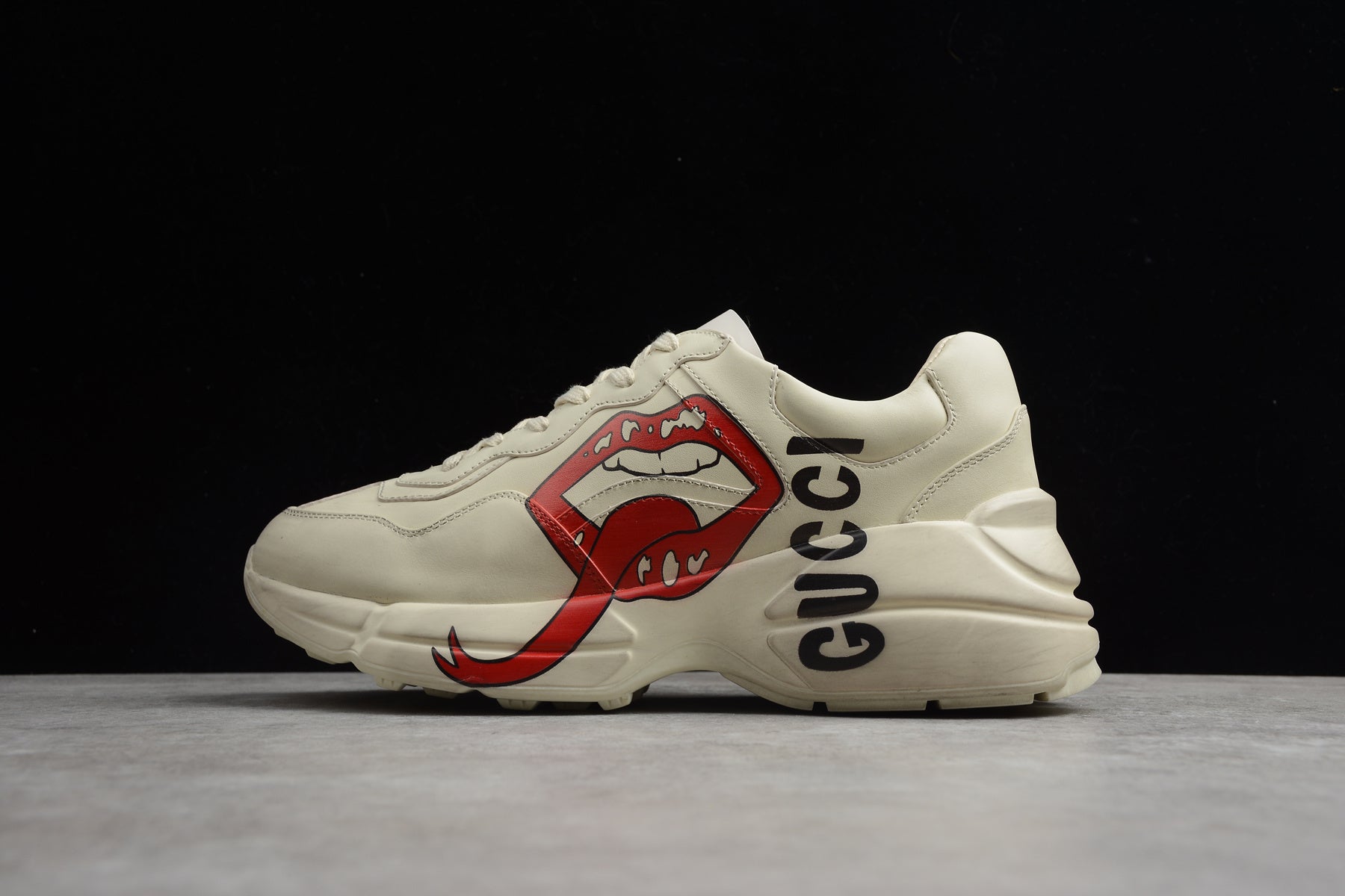 Gucci Cream mouth printed Rhyton trainers - Image 2