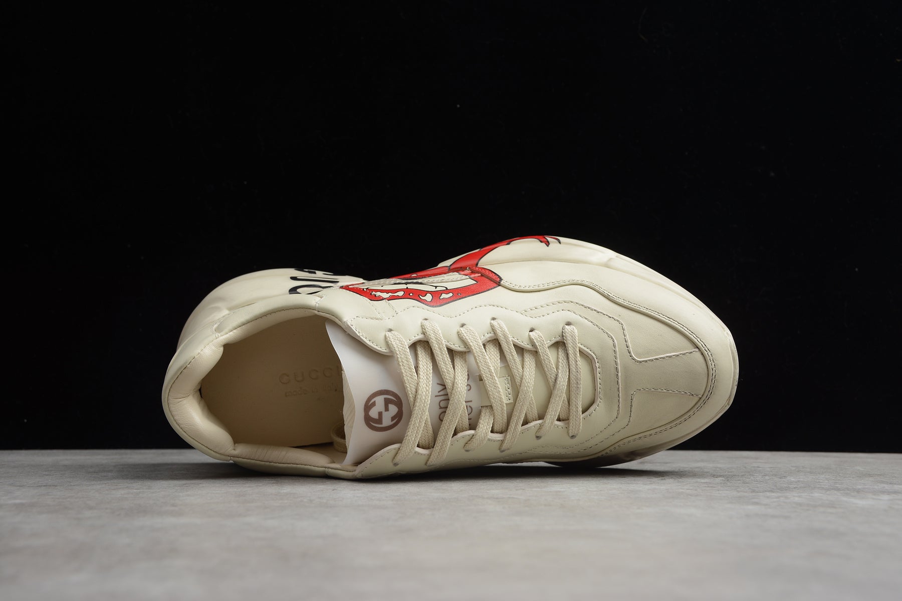 Gucci Cream mouth printed Rhyton trainers - Image 5
