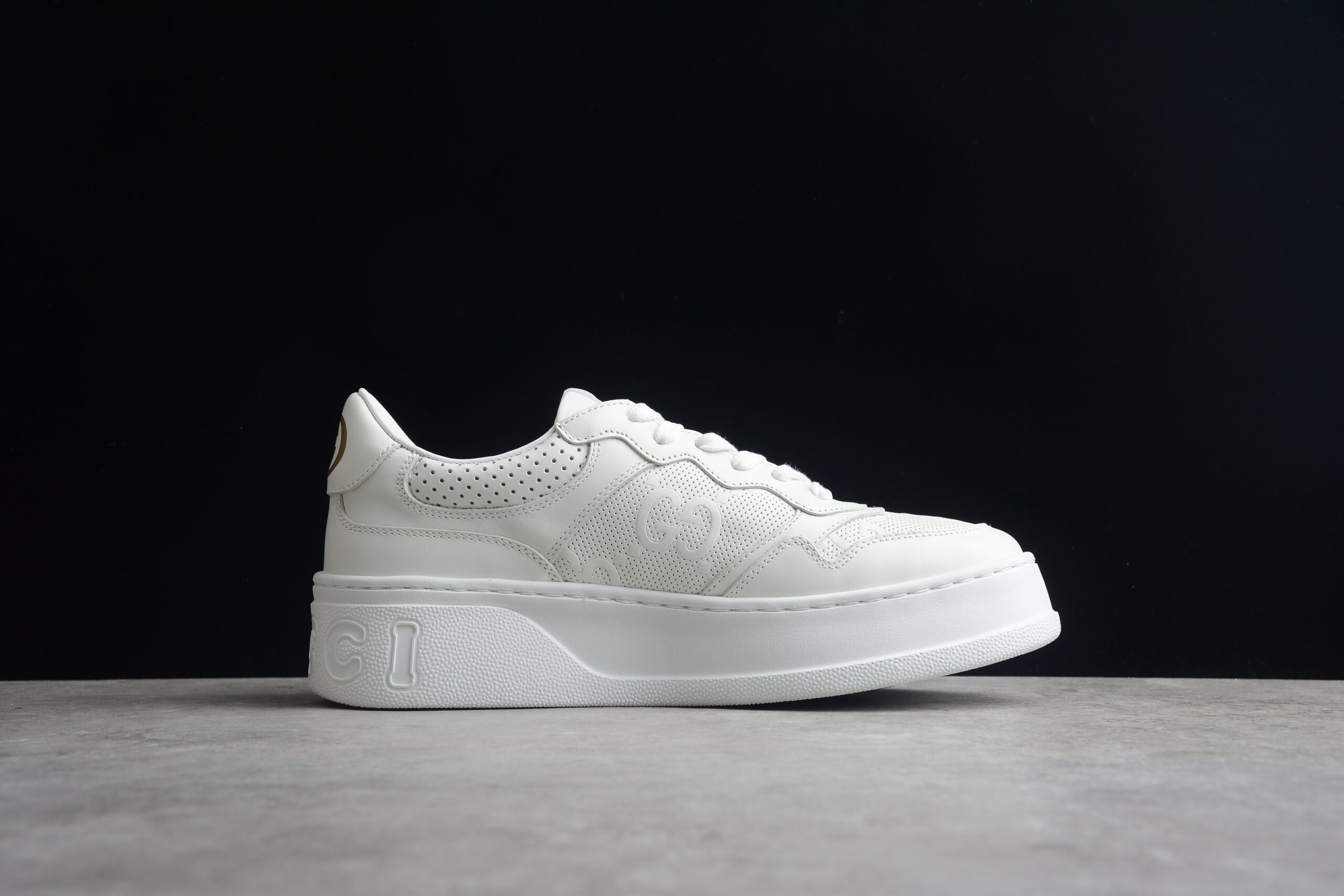 Gucci GG Embossed White Leather (Women's)