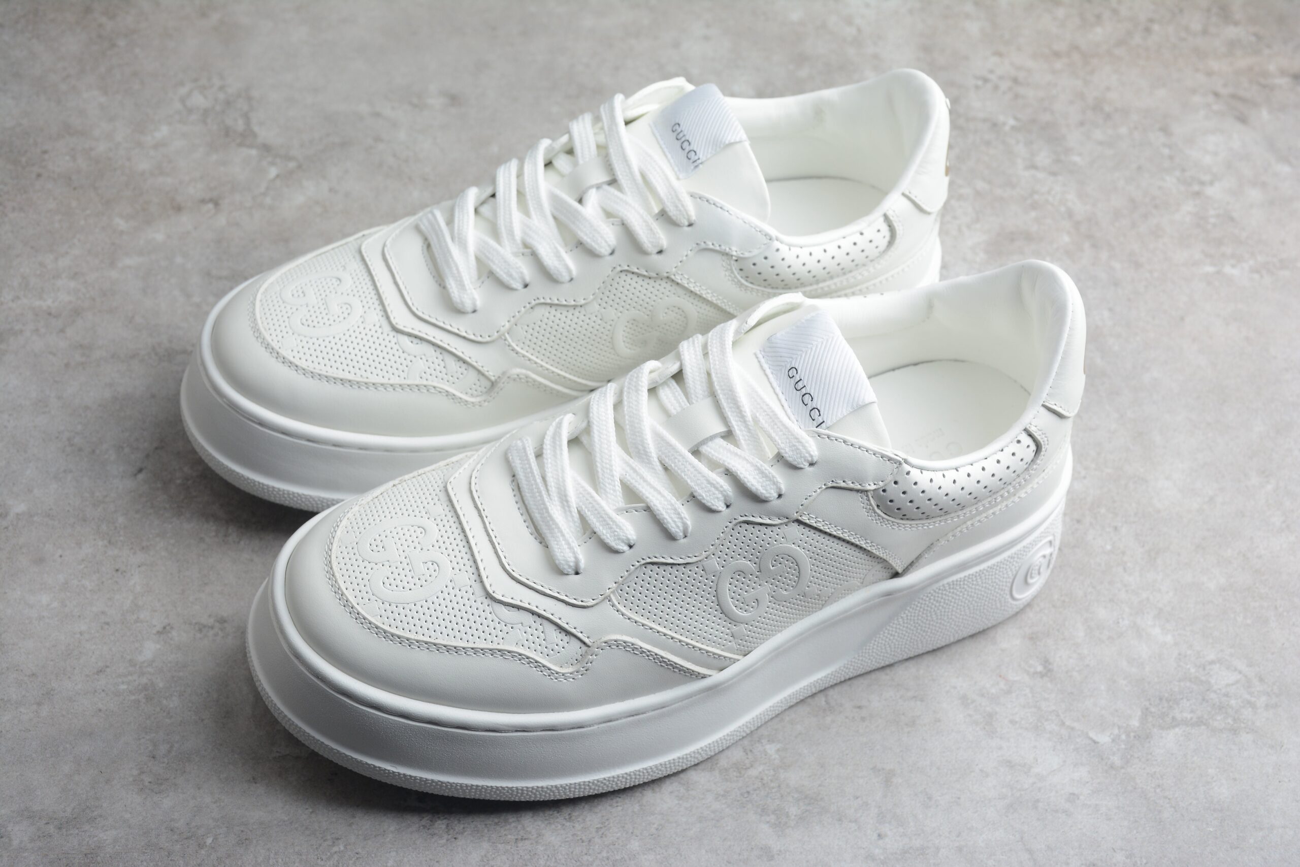 Gucci GG Embossed White Leather (Women's) - Image 3