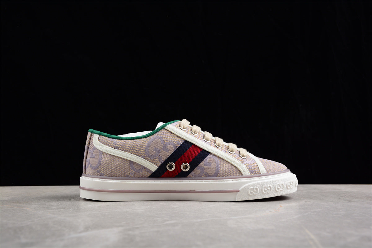 Gucci Jumbo GG Tennis 1977 Beige Lilac Canvas