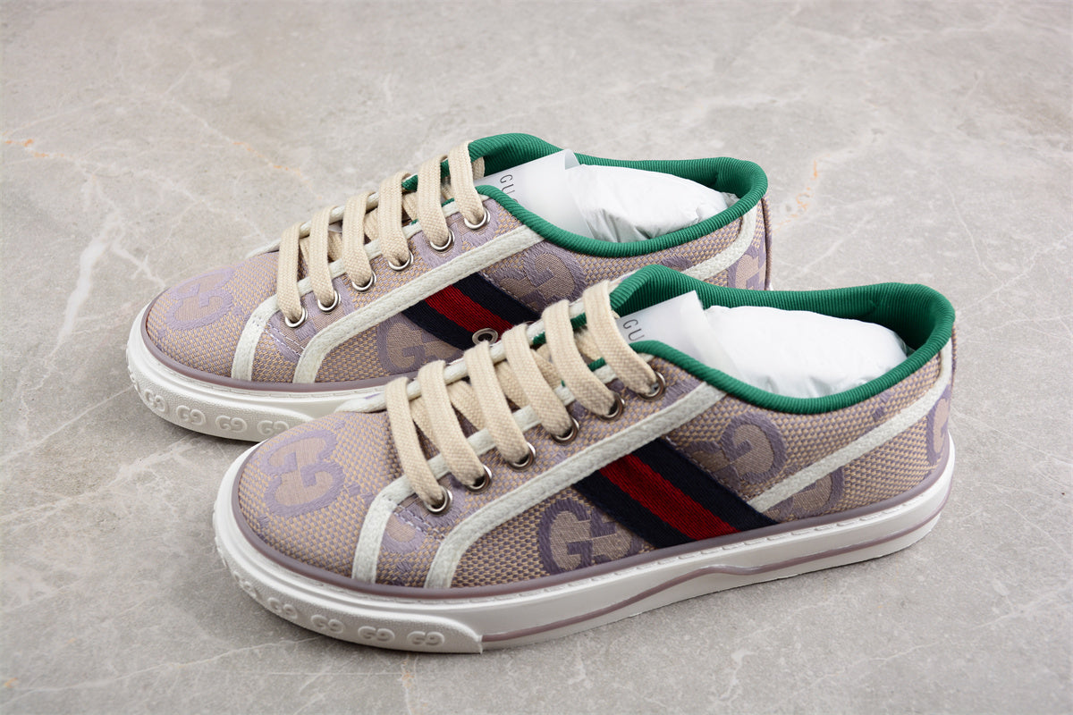 Gucci Jumbo GG Tennis 1977 Beige Lilac Canvas - Image 3