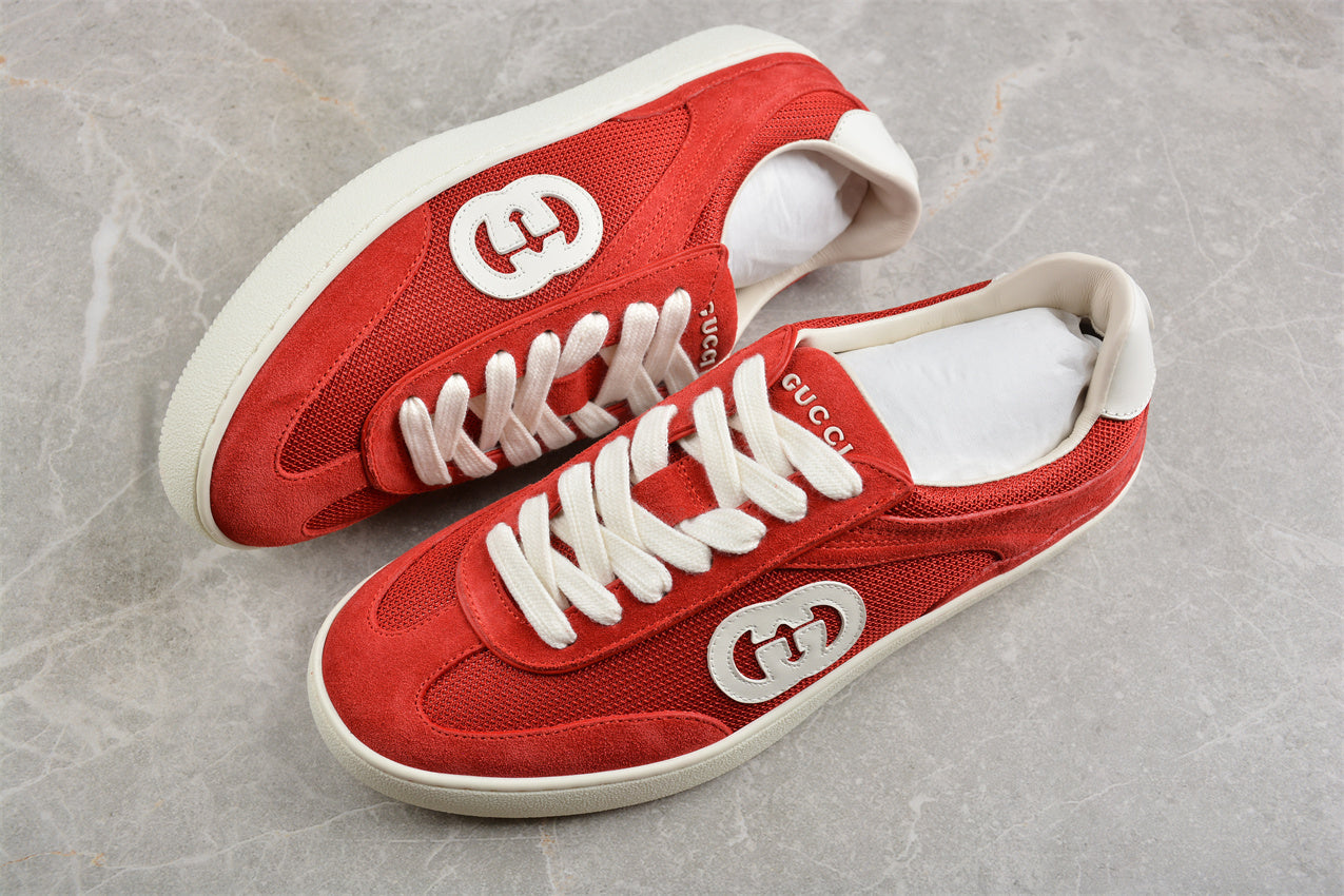 Gucci Men's Red Interlocking G Sneakers - Image 3