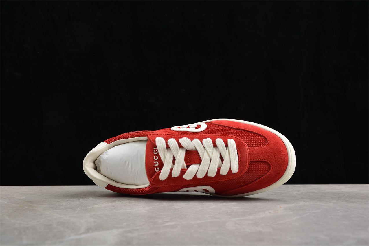 Gucci Men's Red Interlocking G Sneakers - Image 5