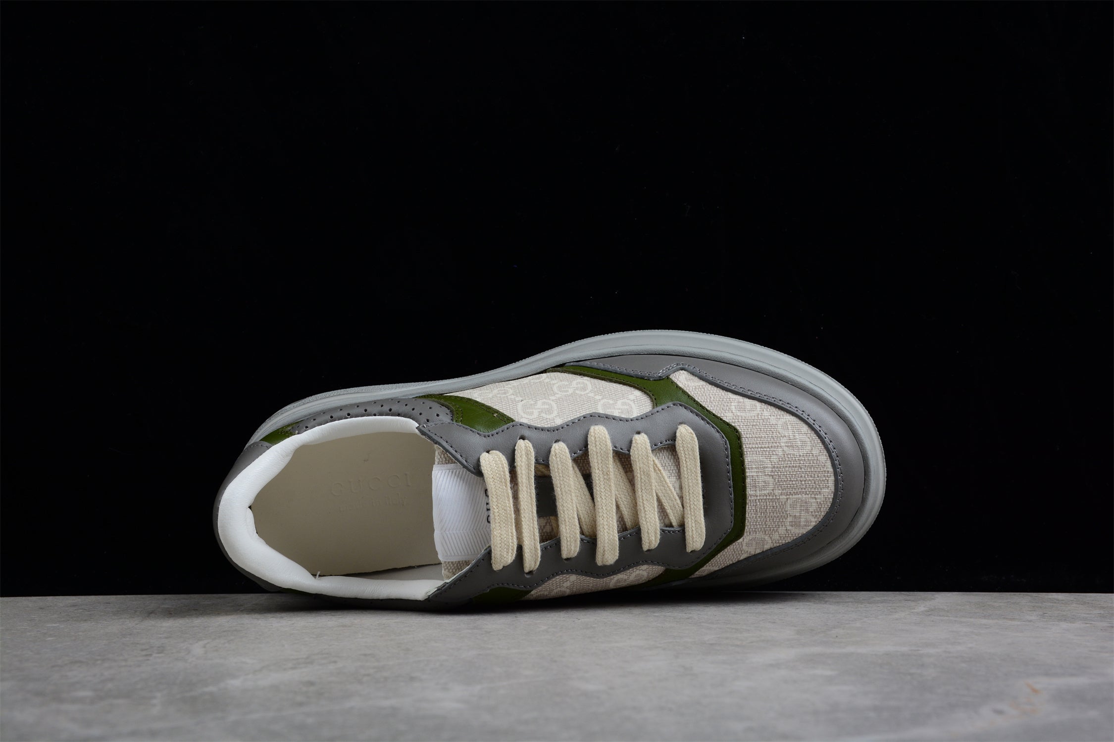 Gucci Screener Gg High-Top Sneaker Dark Green Grey - Image 5