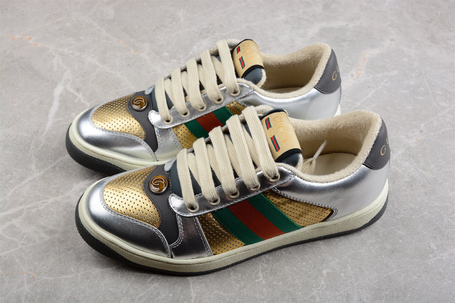Gucci Screener Silver Gold Best Quality - Image 3