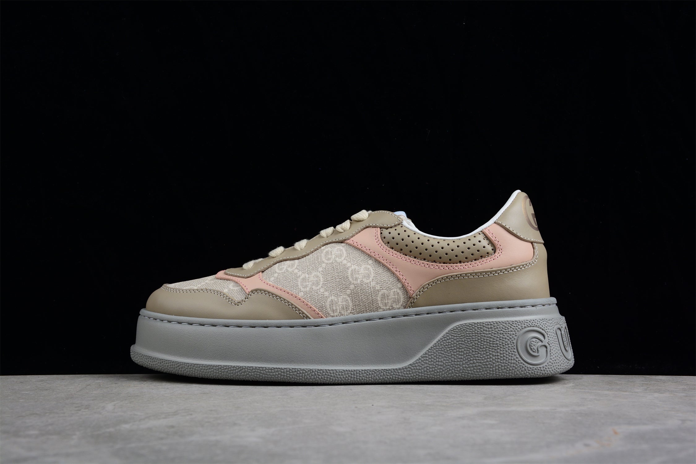 Gucci Taupe GG Sneakers - Image 2