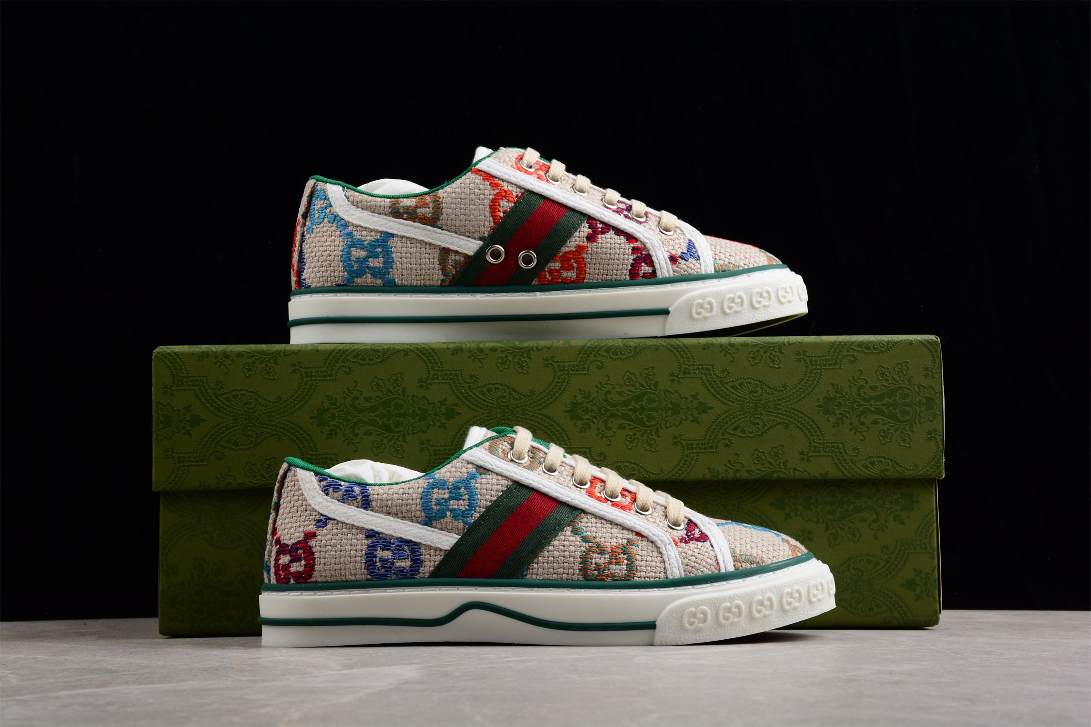 Gucci Tennis 1977 GG Logo White Multi - Image 4