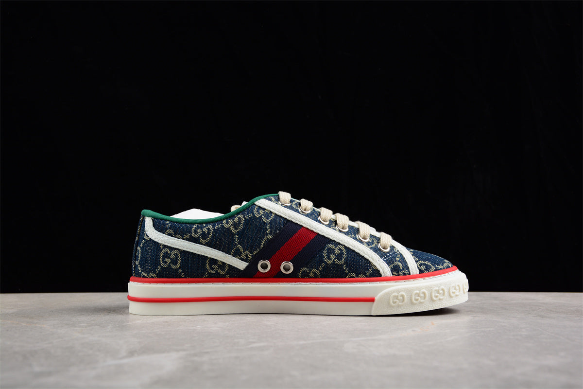 Gucci Tennis 1977 Men's Blue/White Denim Sneakers