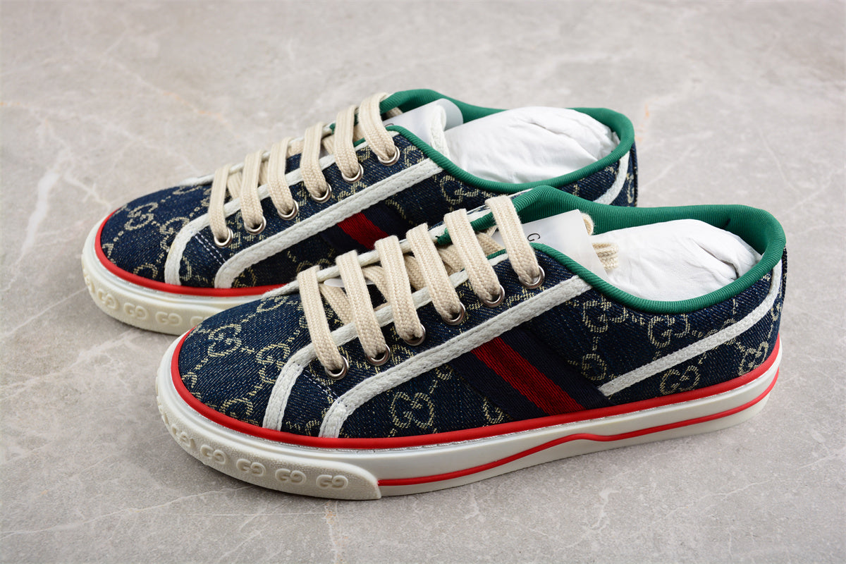Gucci Tennis 1977 Men's Blue/White Denim Sneakers - Image 3