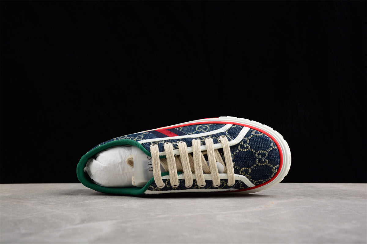 Gucci Tennis 1977 Men's Blue/White Denim Sneakers - Image 5