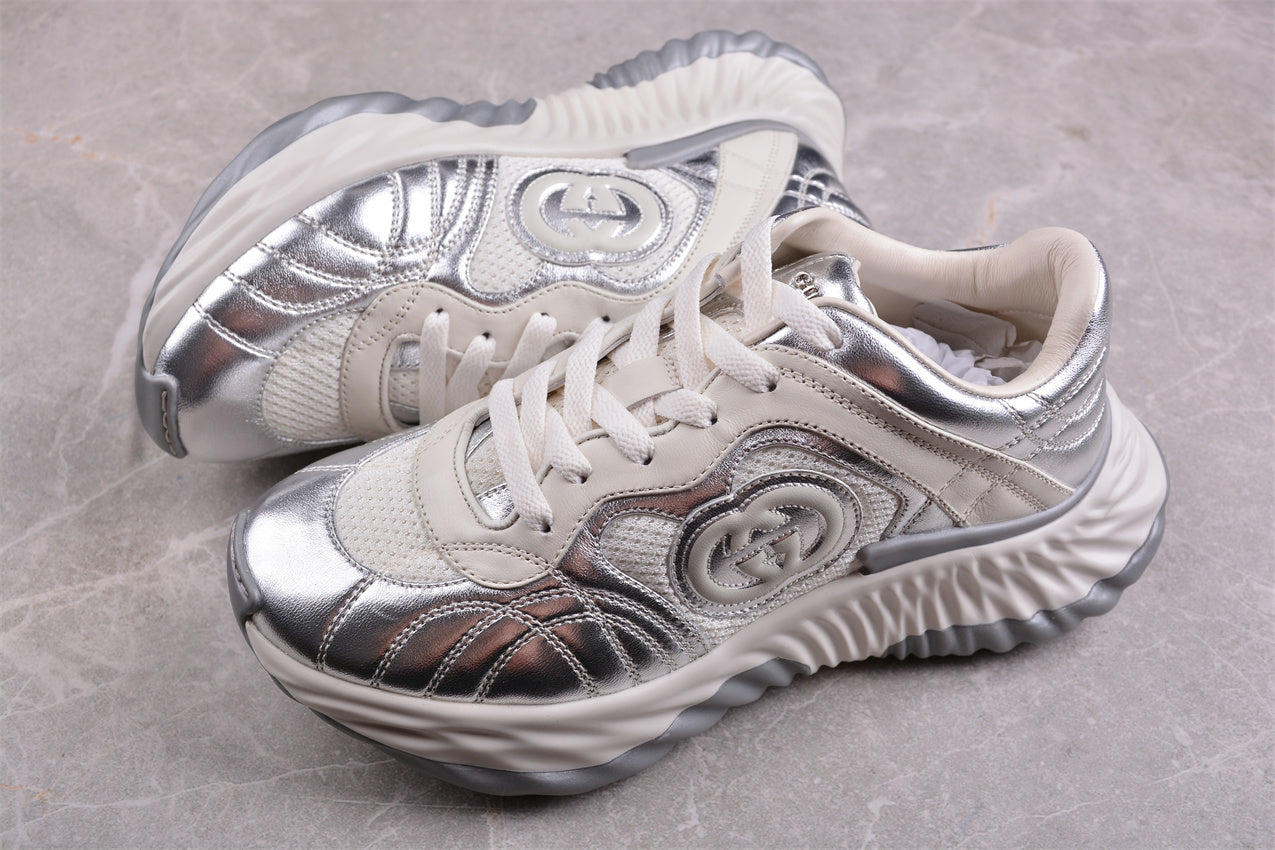 Gucci Ultrapace R Sneaker in Metallic Silver - Image 3