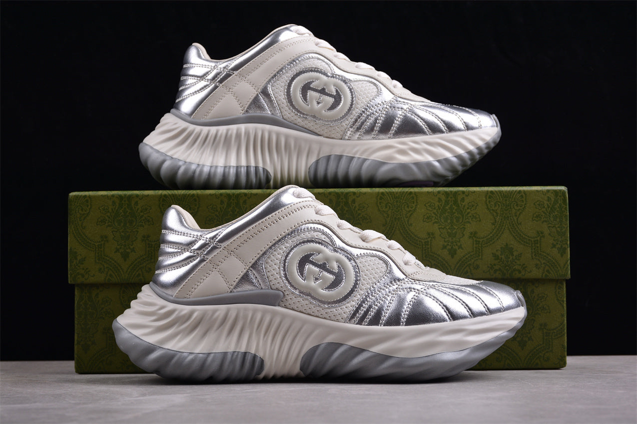 Gucci Ultrapace R Sneaker in Metallic Silver - Image 4