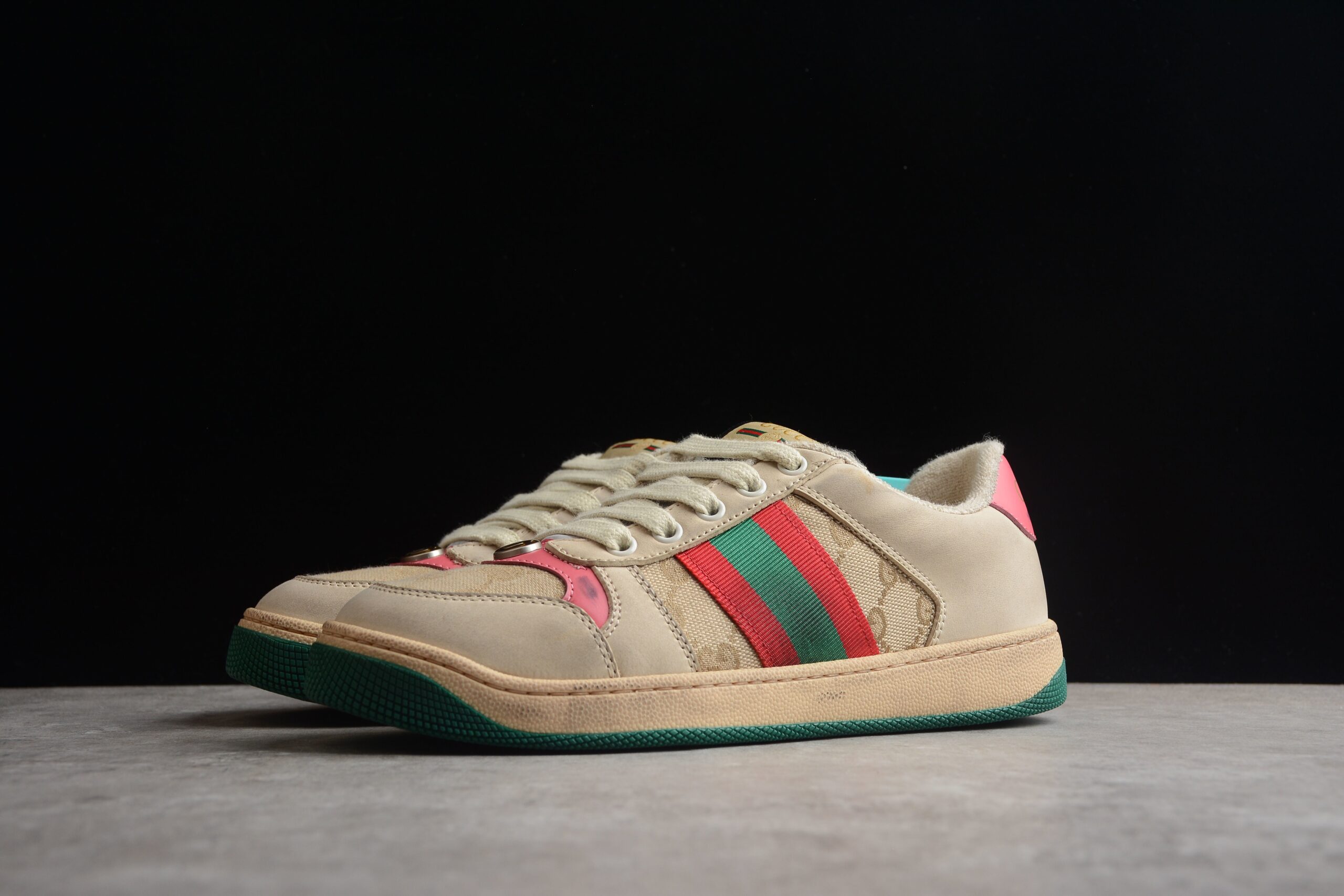 Gucci(WMNS) Screener 'Distressed Pink Green - Image 4