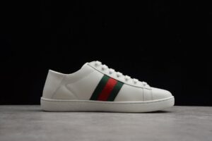 Gucci White Leather Ace Foldable Sneakers