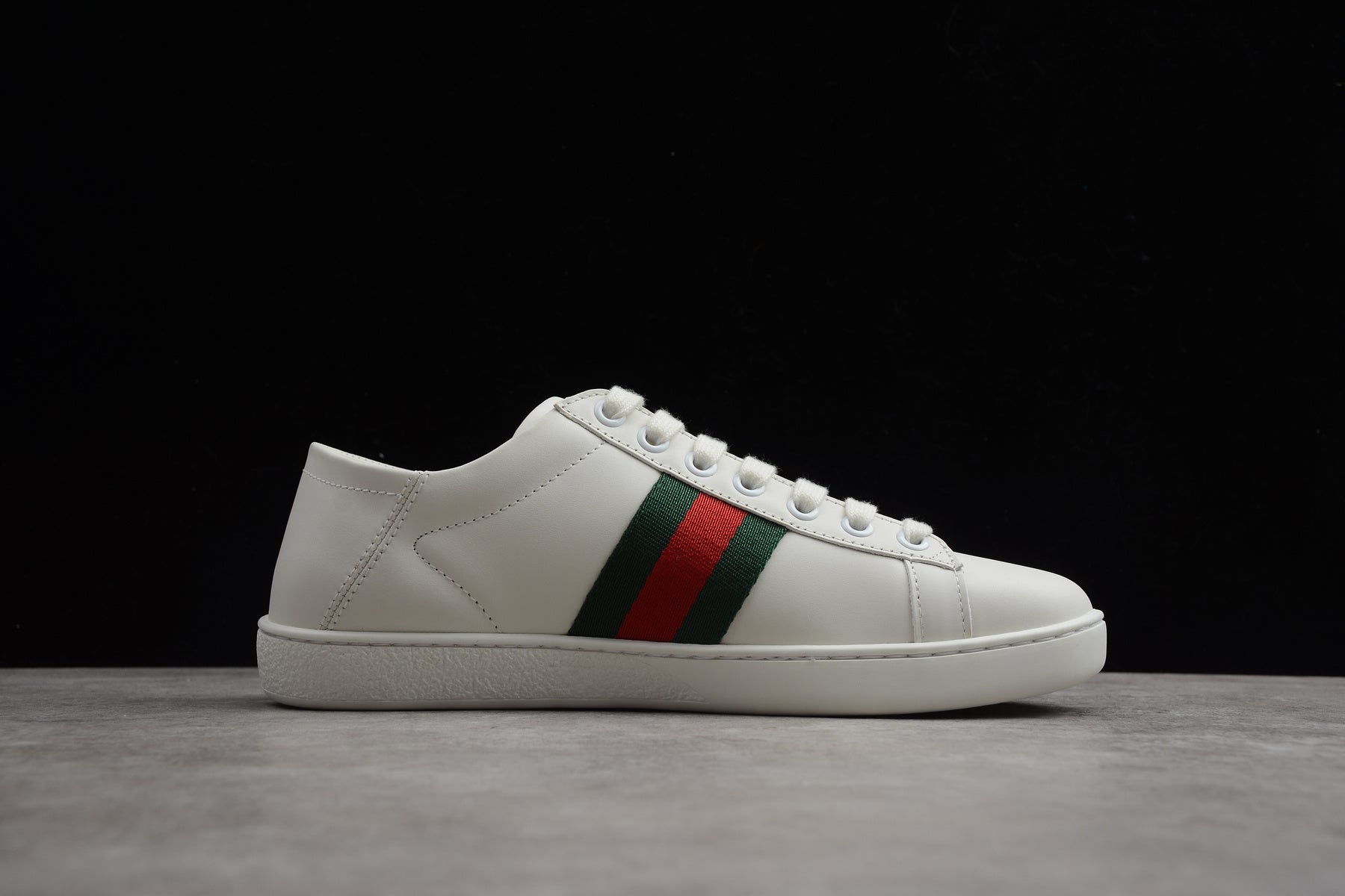 Gucci White Leather Ace Foldable Sneakers