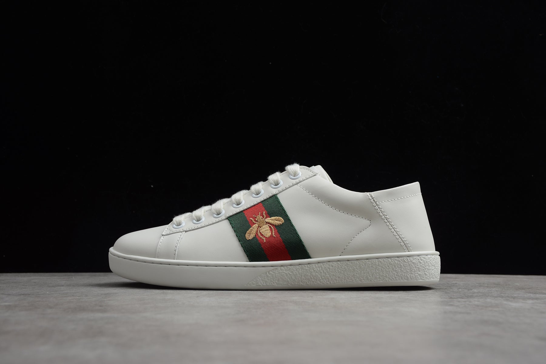 Gucci White Leather Ace Foldable Sneakers - Image 2