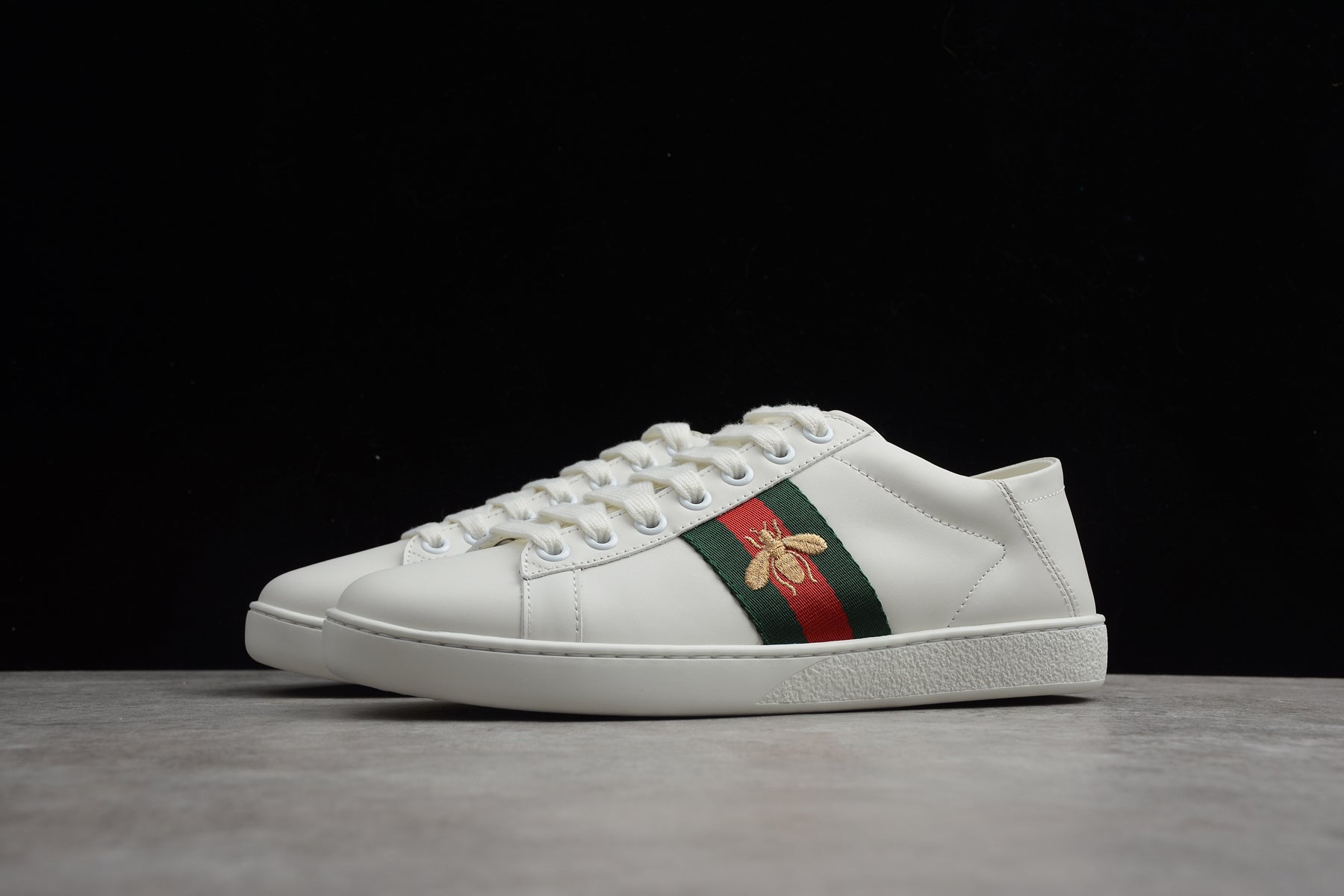 Gucci White Leather Ace Foldable Sneakers - Image 4