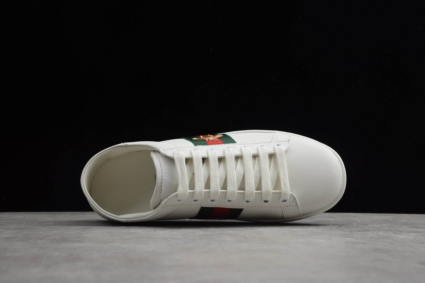 Gucci White Leather Ace Foldable Sneakers - Image 5