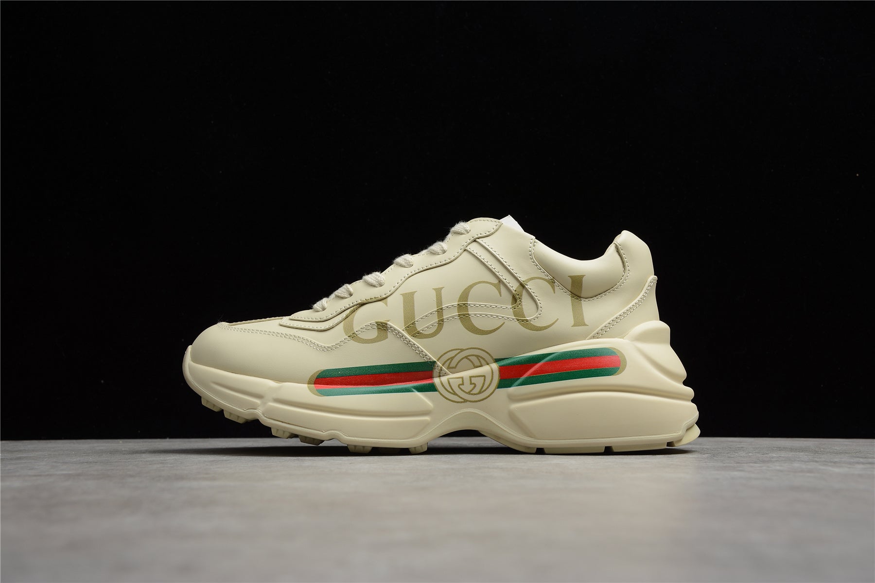 Gucci Women's Rhyton Logo Leather Sneaker - Image 2
