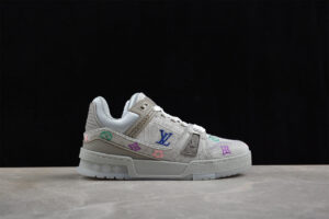 Louis Vuitton Trainer Denim Patches Grey