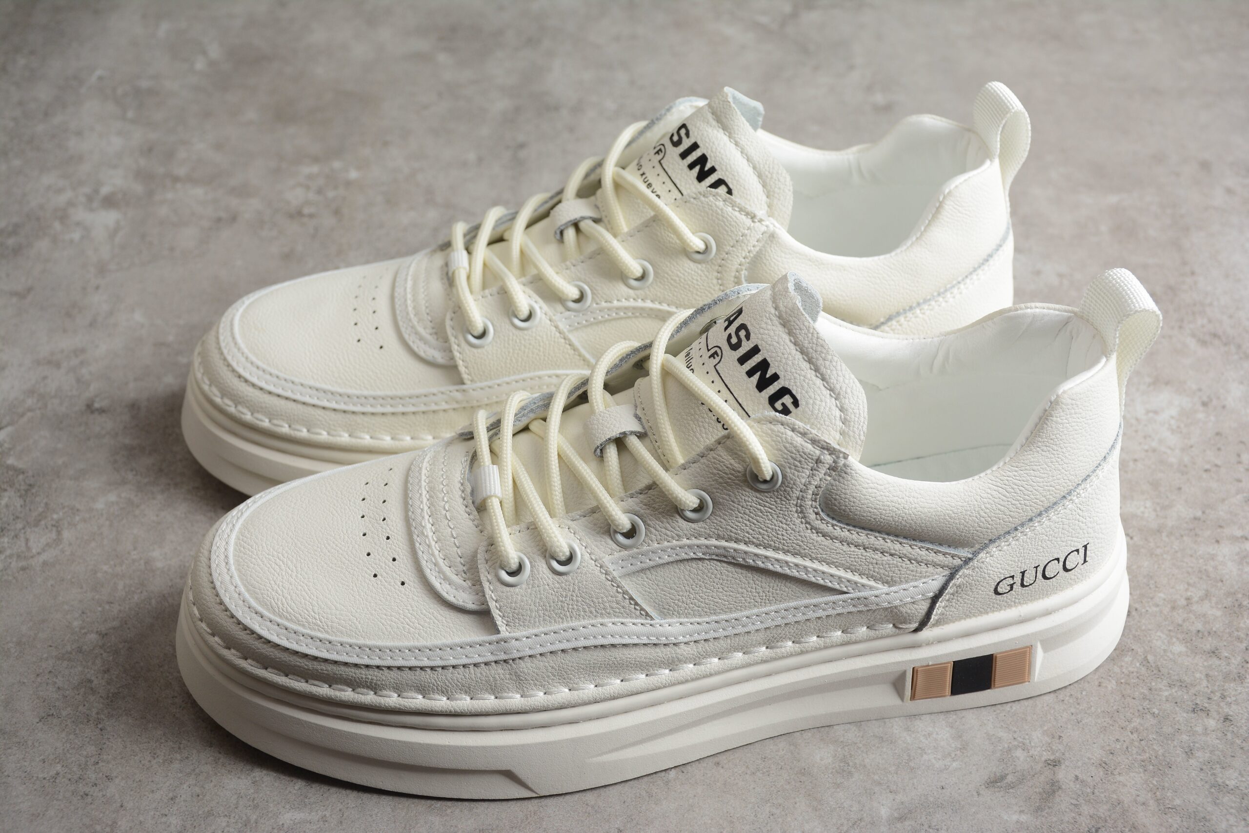 Letter Pattern Lace Up Board Shoes - Image 3