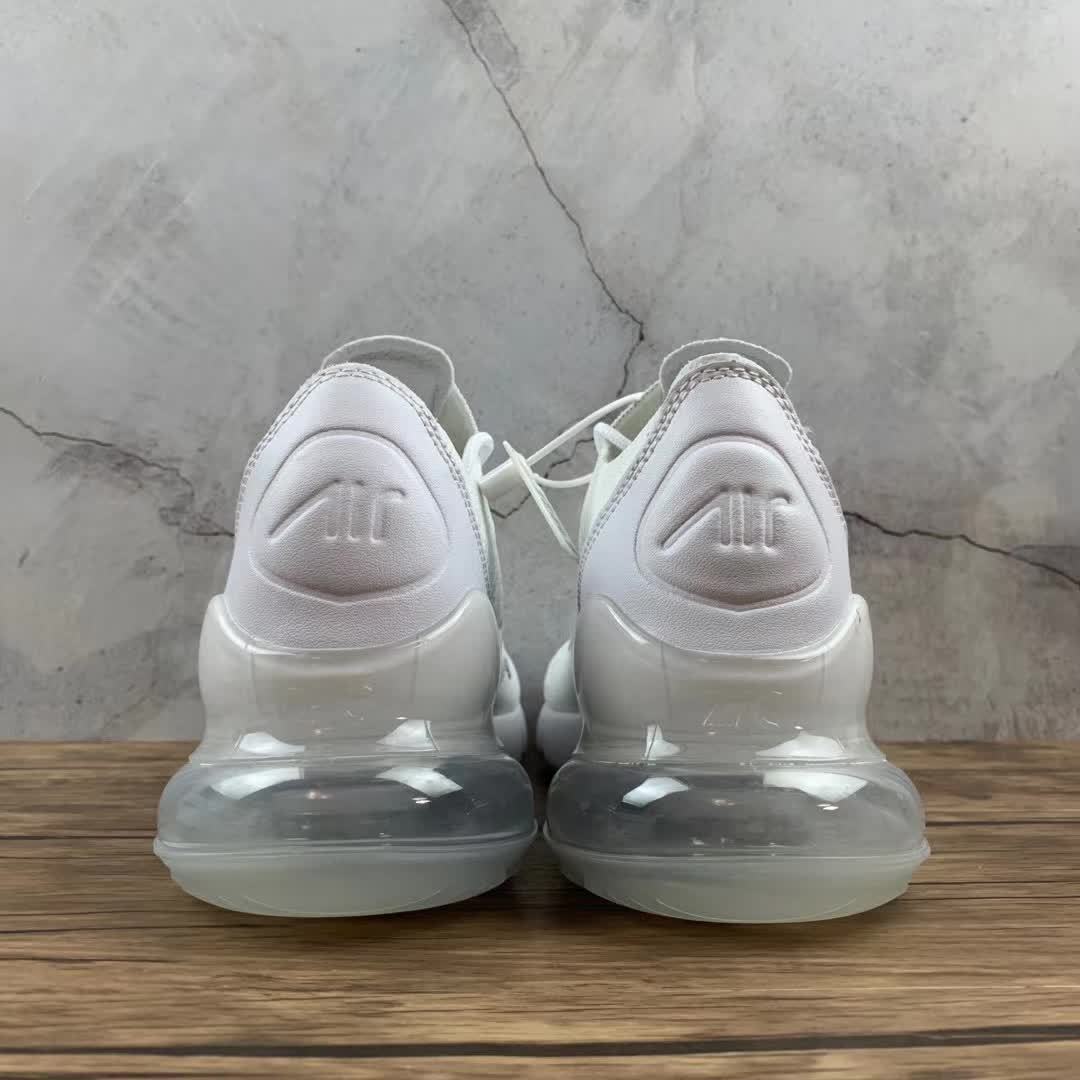 Nike Air Max 270 Flyknit Triple White - Image 4