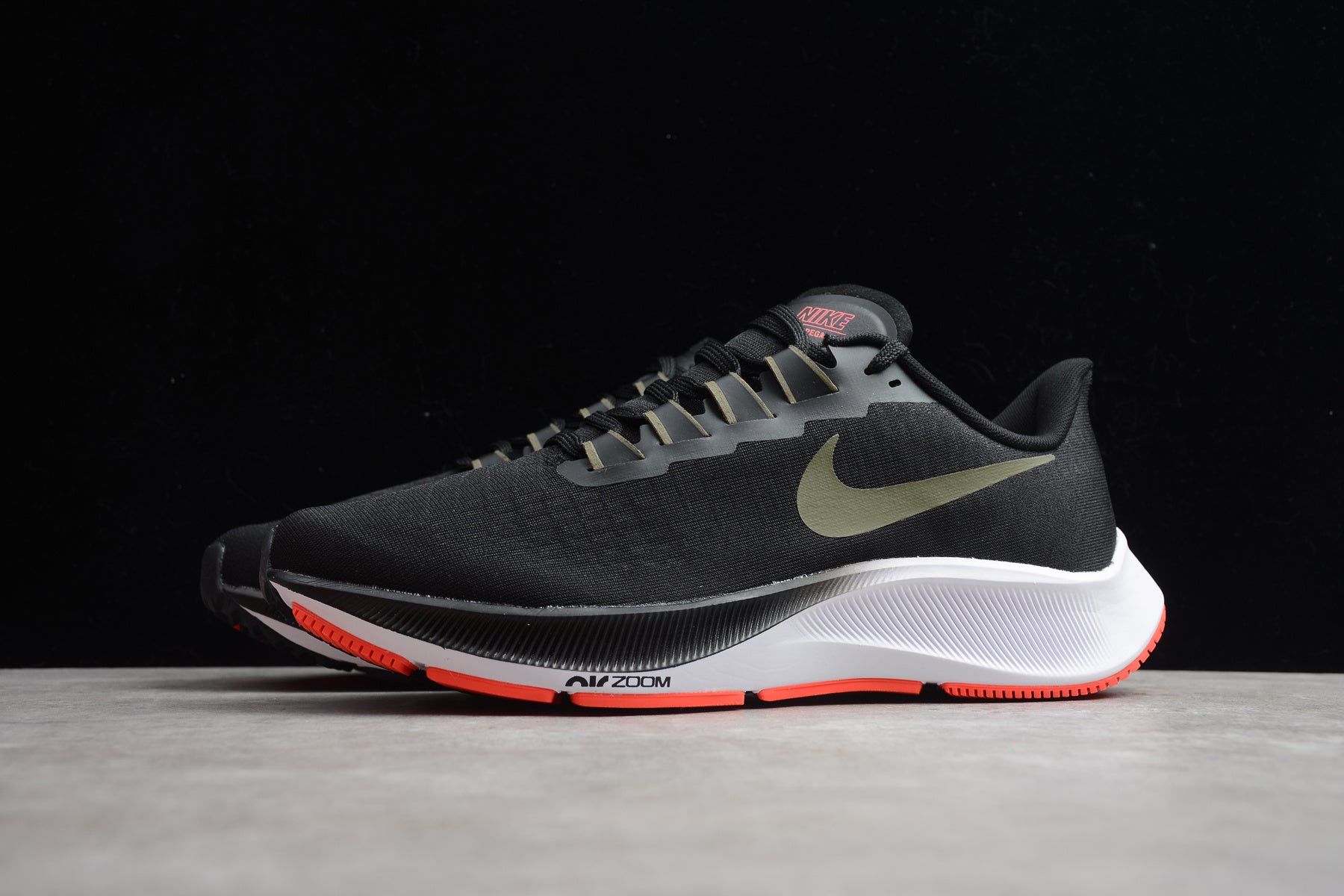 Nike Air Zoom Pegasus 37 Black Olive Aura - Image 3