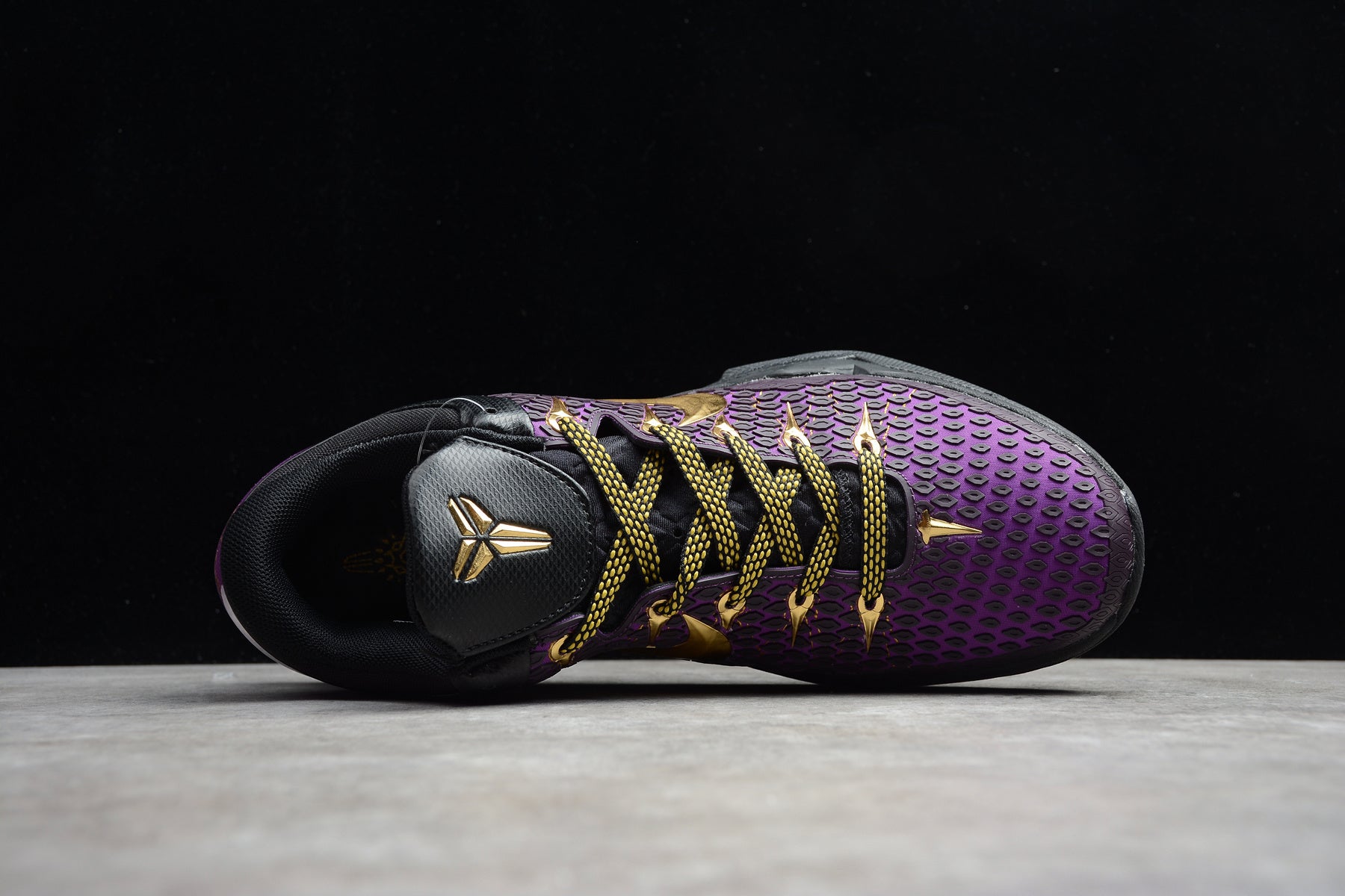 Nike Zoom Kobe 7 VII Black Purple Gold Basketball Shoes - Image 2