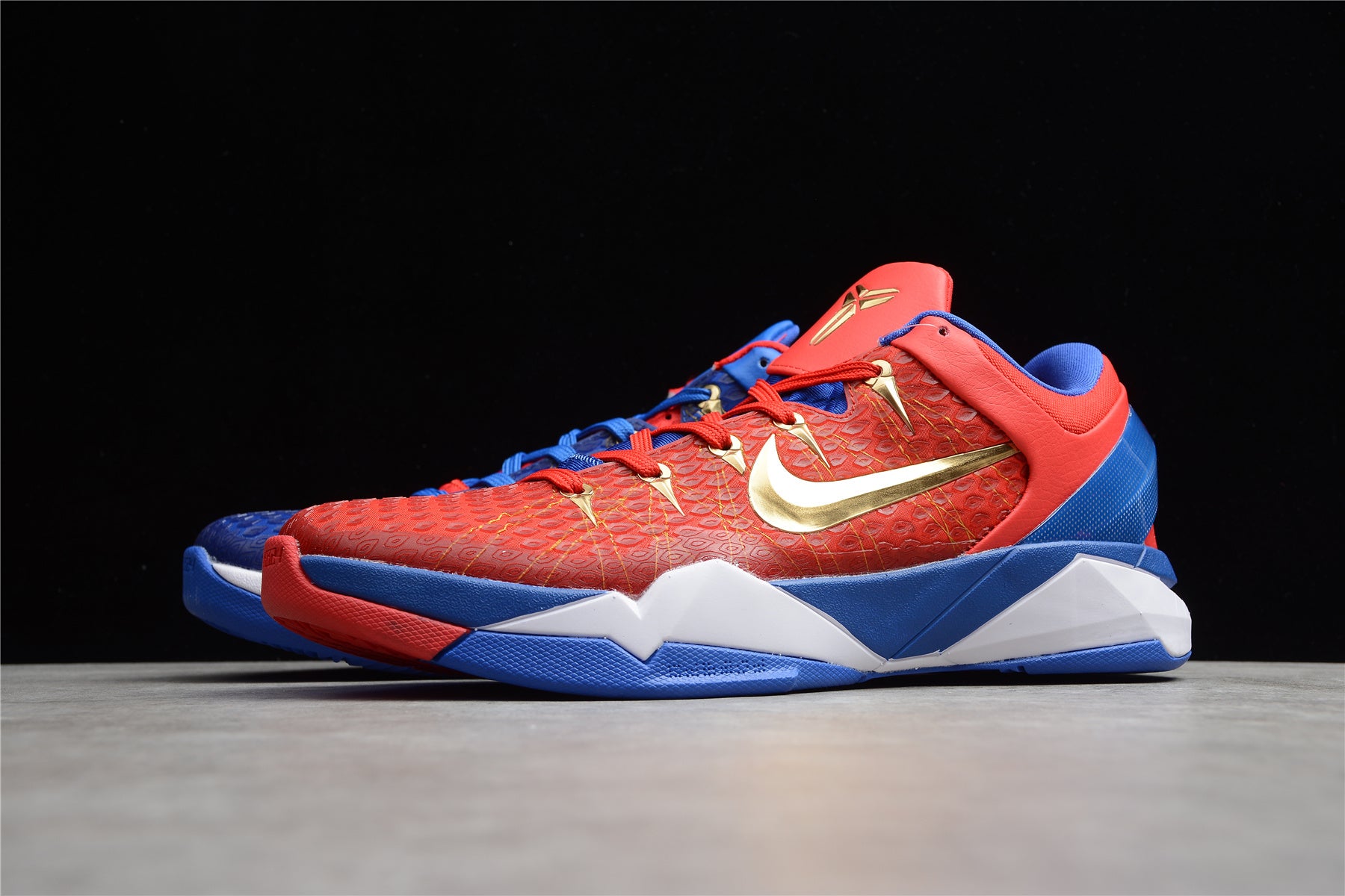 Nike Zoom Kobe VII RLX Red Blue Metallic Gold - Image 3