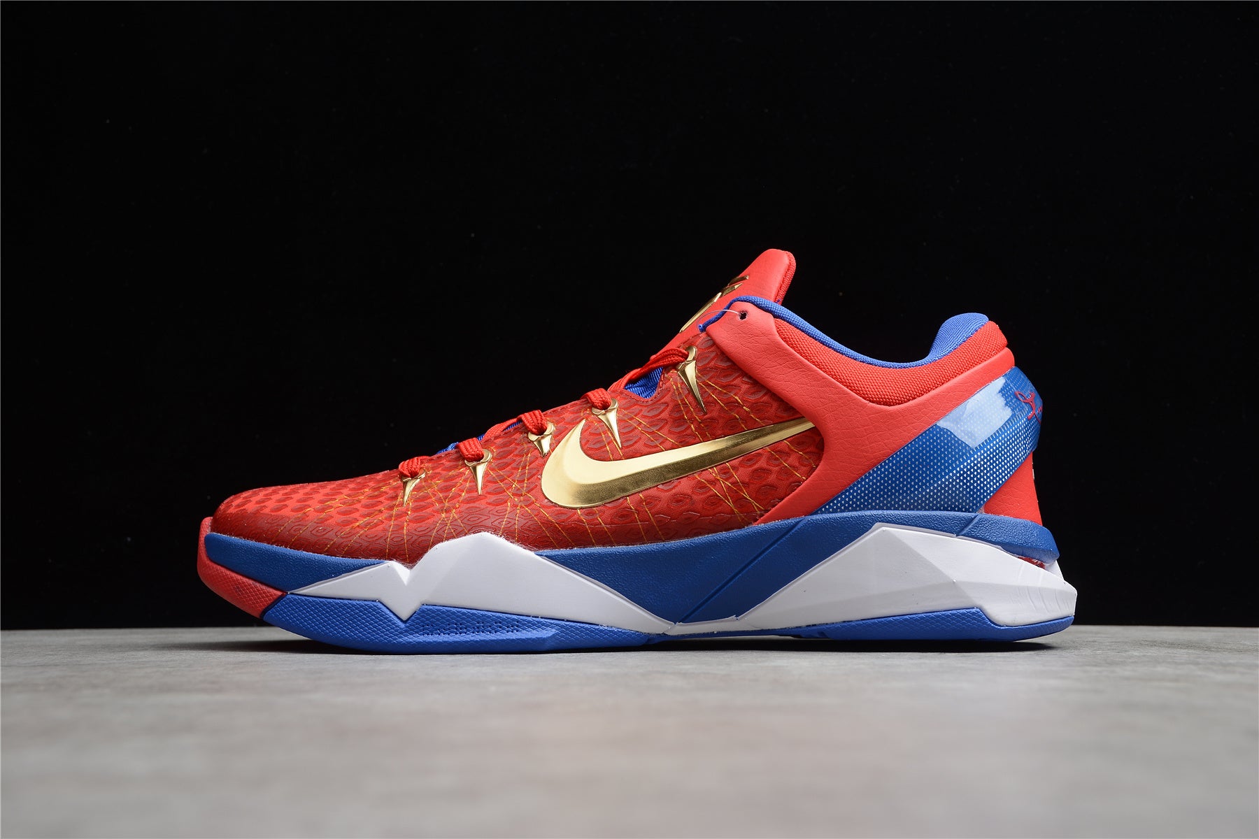 Nike Zoom Kobe VII RLX Red Blue Metallic Gold - Image 4