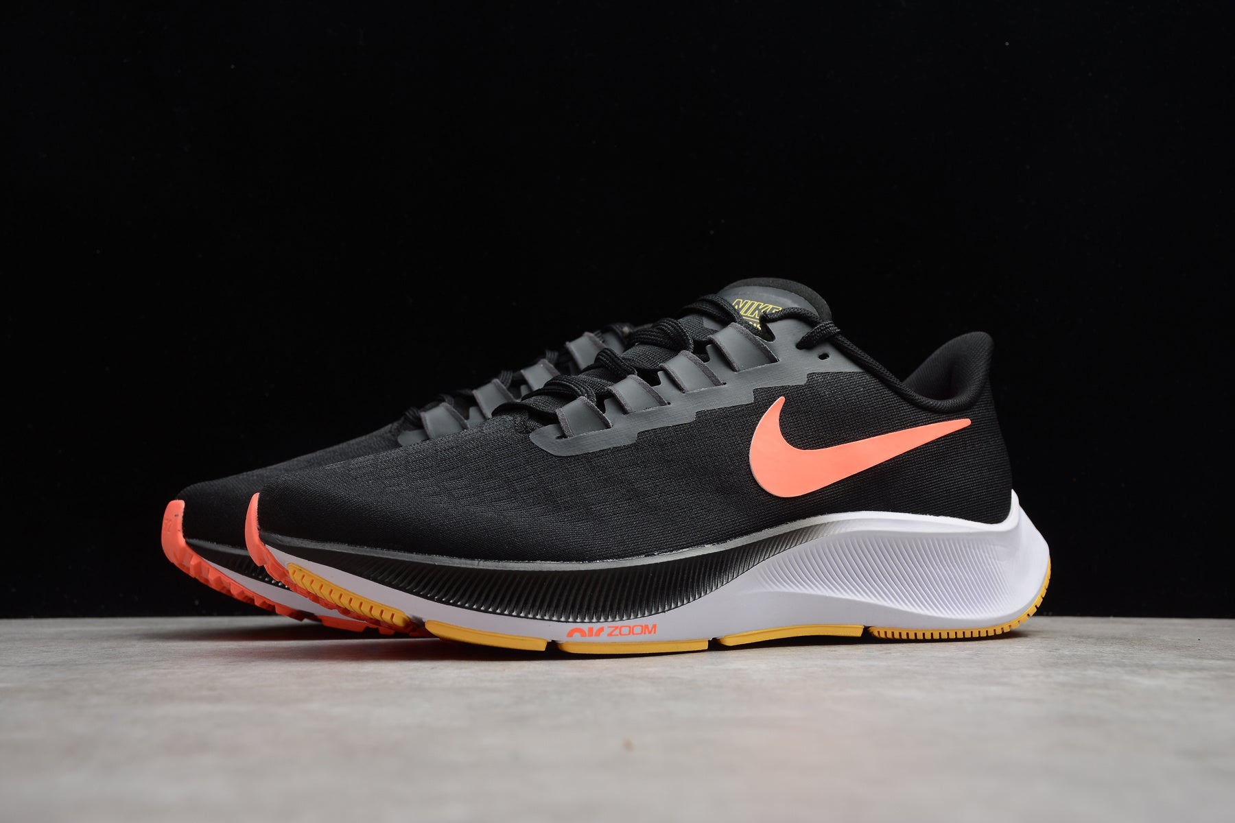 Nike Zoom Pegasus 37 Black Bright Mango - Image 3