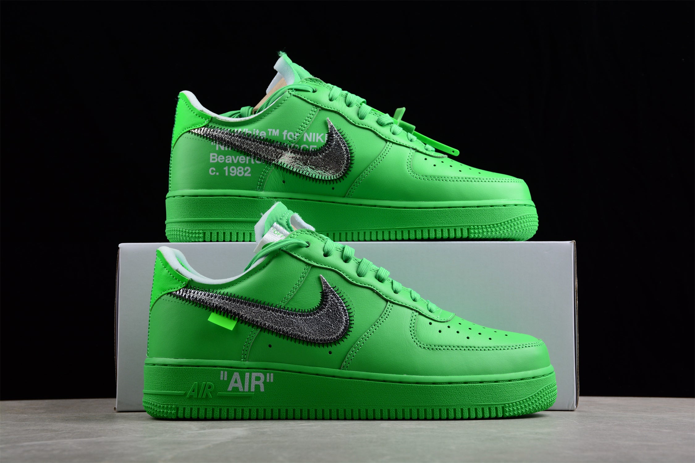 OFF-WHITE X NK Air Force 1 " Green " OW DX1419-300 - Image 4