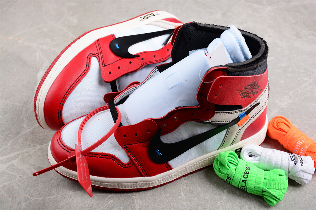 Off White x Air Jordan OW AJ1 AA3834-101 - Image 4