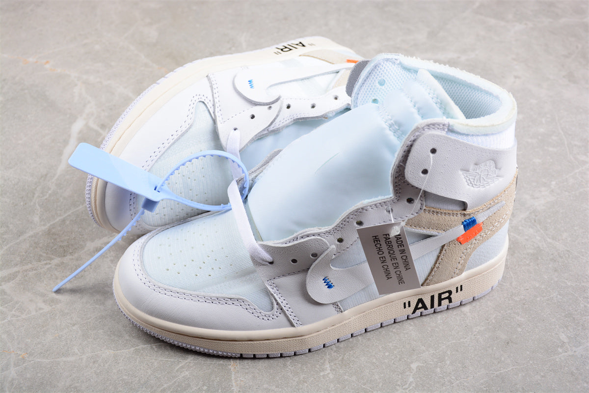 Off White x Air Jordan OW AJ1 AQ0818-100 - Image 4