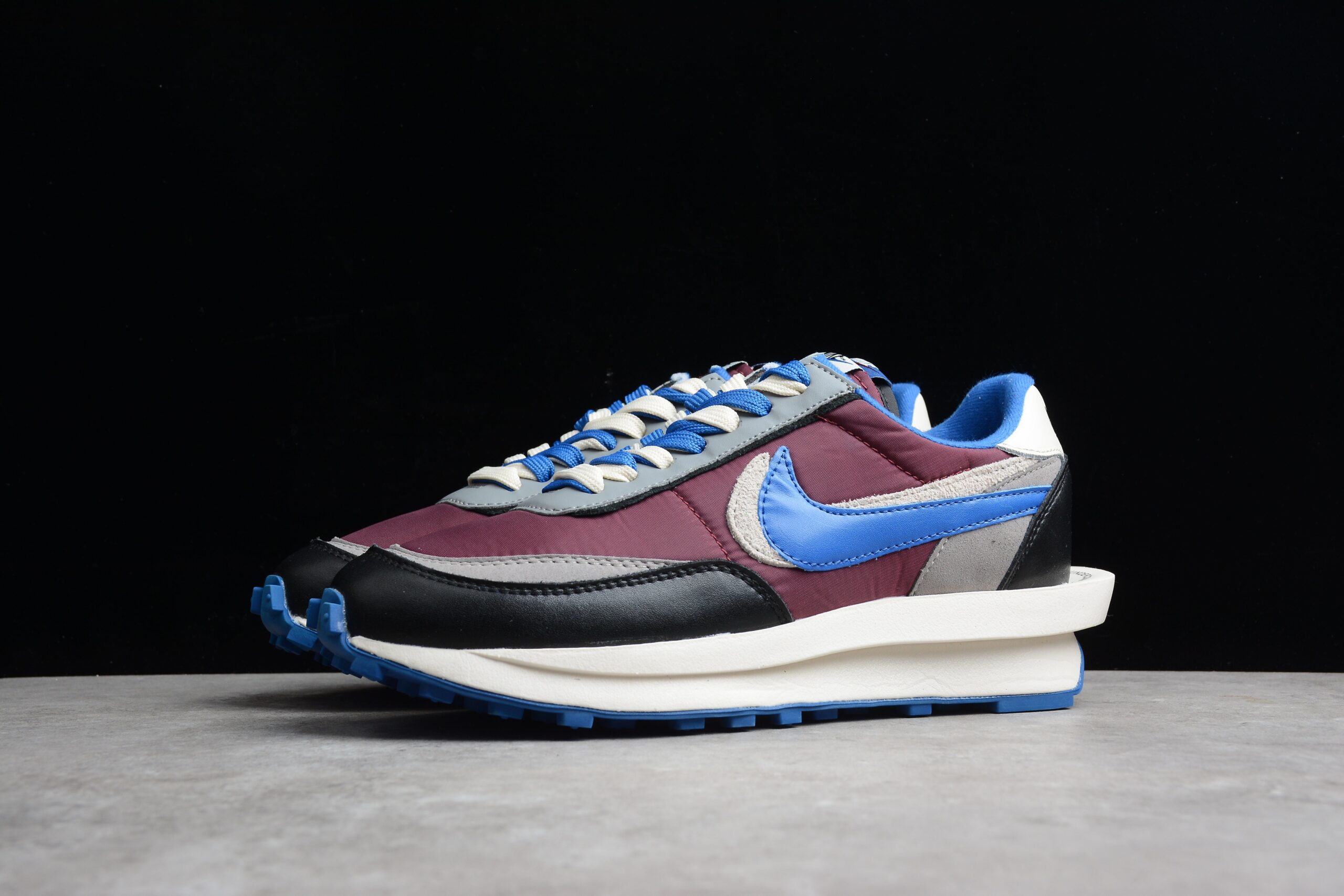 R30 Undercover x Sacai x NK LDWaffle " Night Maroon Team Royal " DJ4877-600 - Image 2