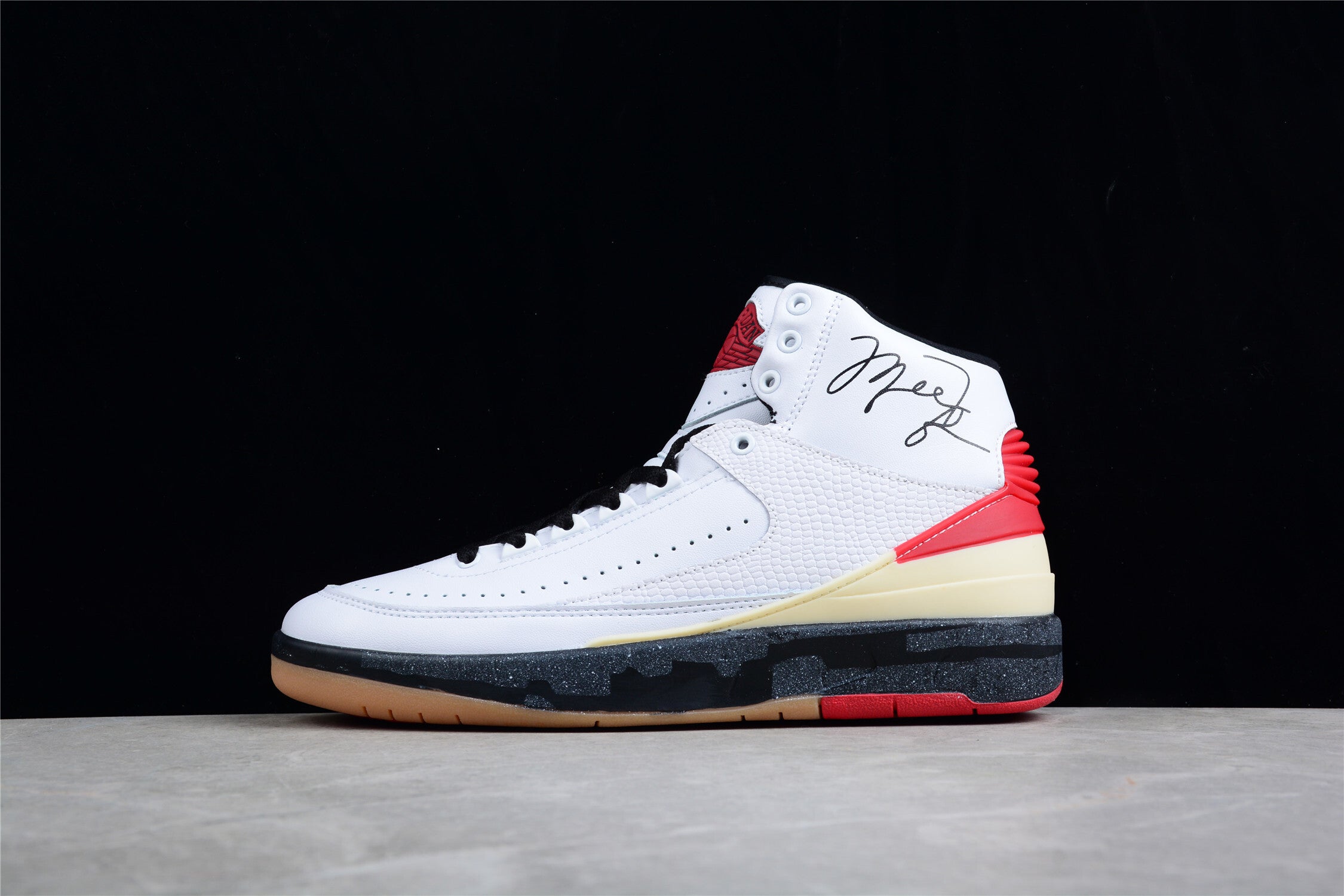 R38 OFF-WHITE x Air Jordan 2 High AJ2 DJ4375-101 - Image 2