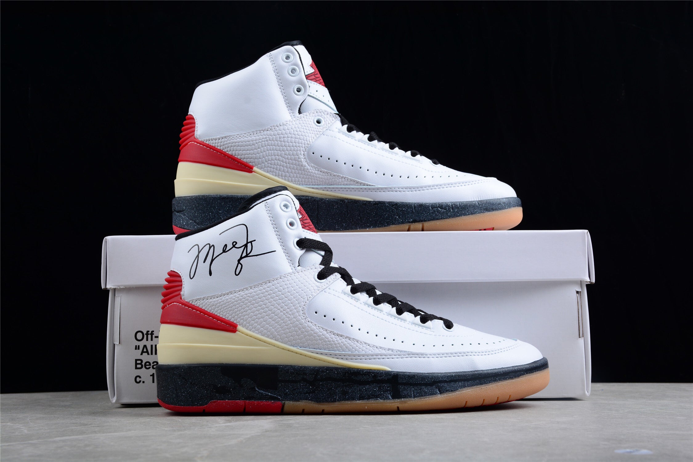 R38 OFF-WHITE x Air Jordan 2 High AJ2 DJ4375-101 - Image 3